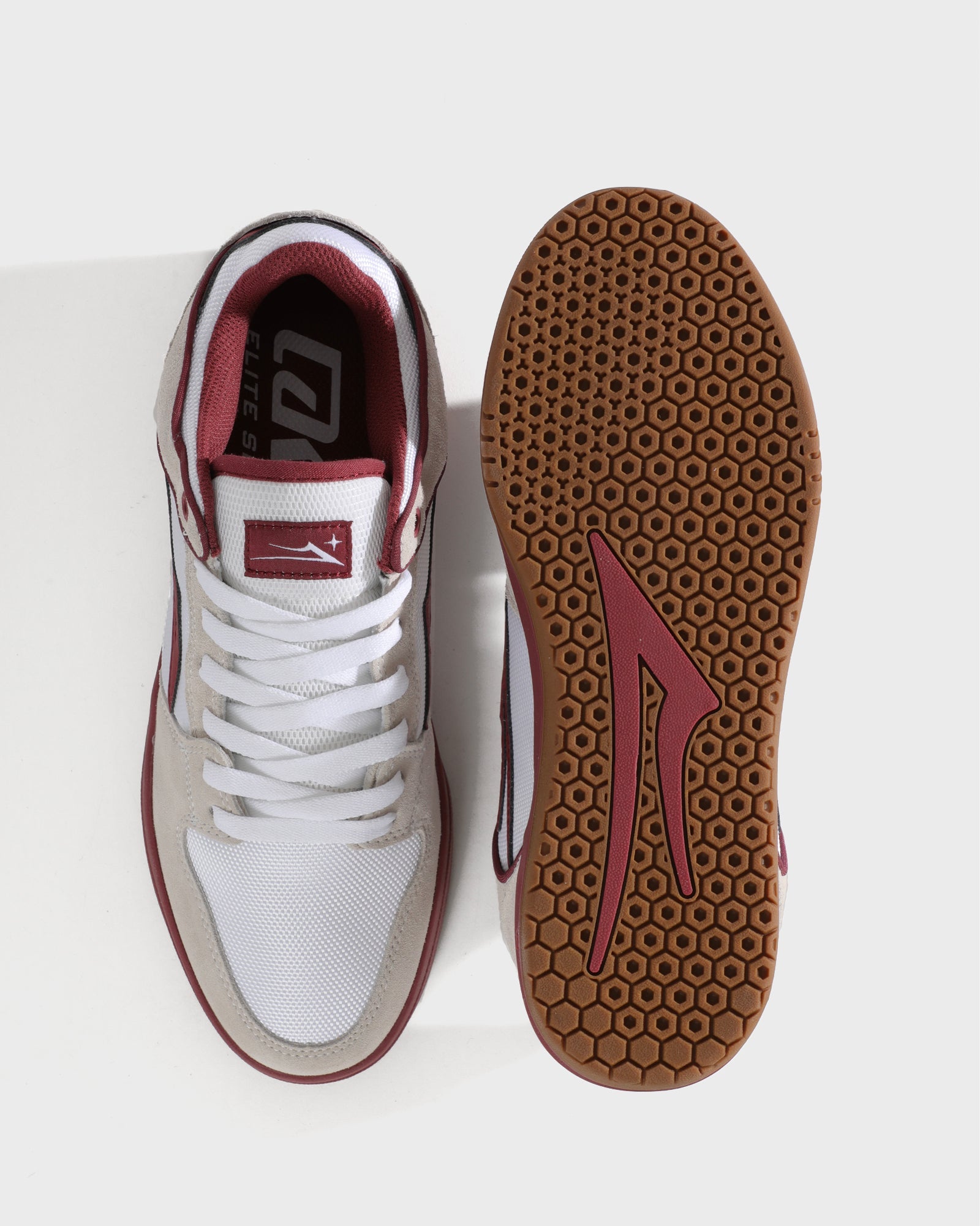 lakai-telford-low-elite-white-suede-cordura-rot-skate-schuh image 3