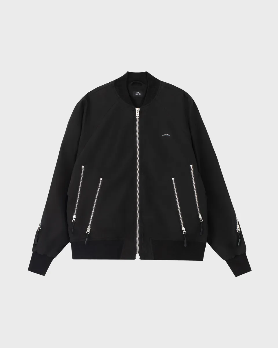 lakai-slashed-zip-bomber-jacke-black image 1