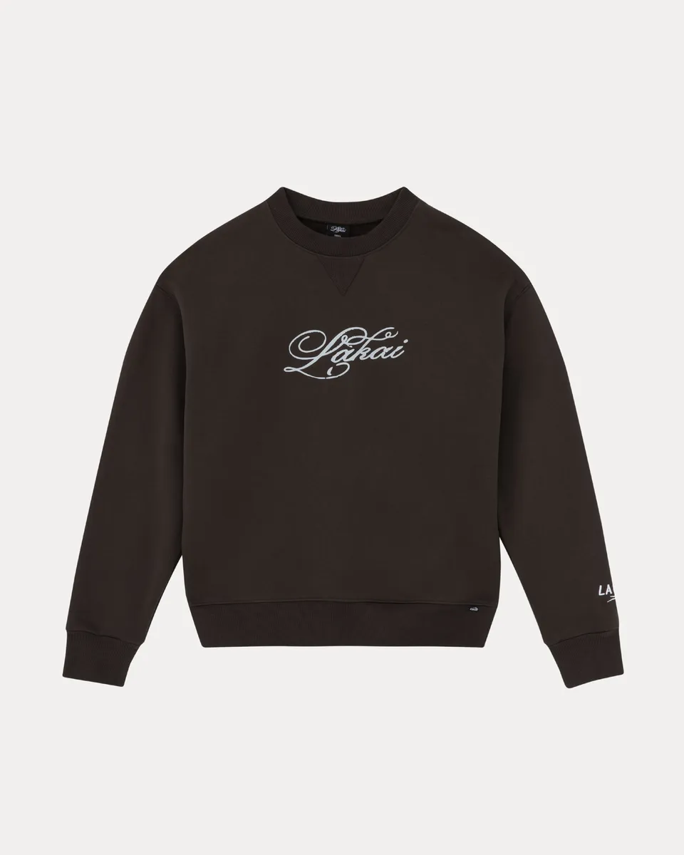 lakai-classic-crewneck-sweater-dunkelbraun-pullover image 1