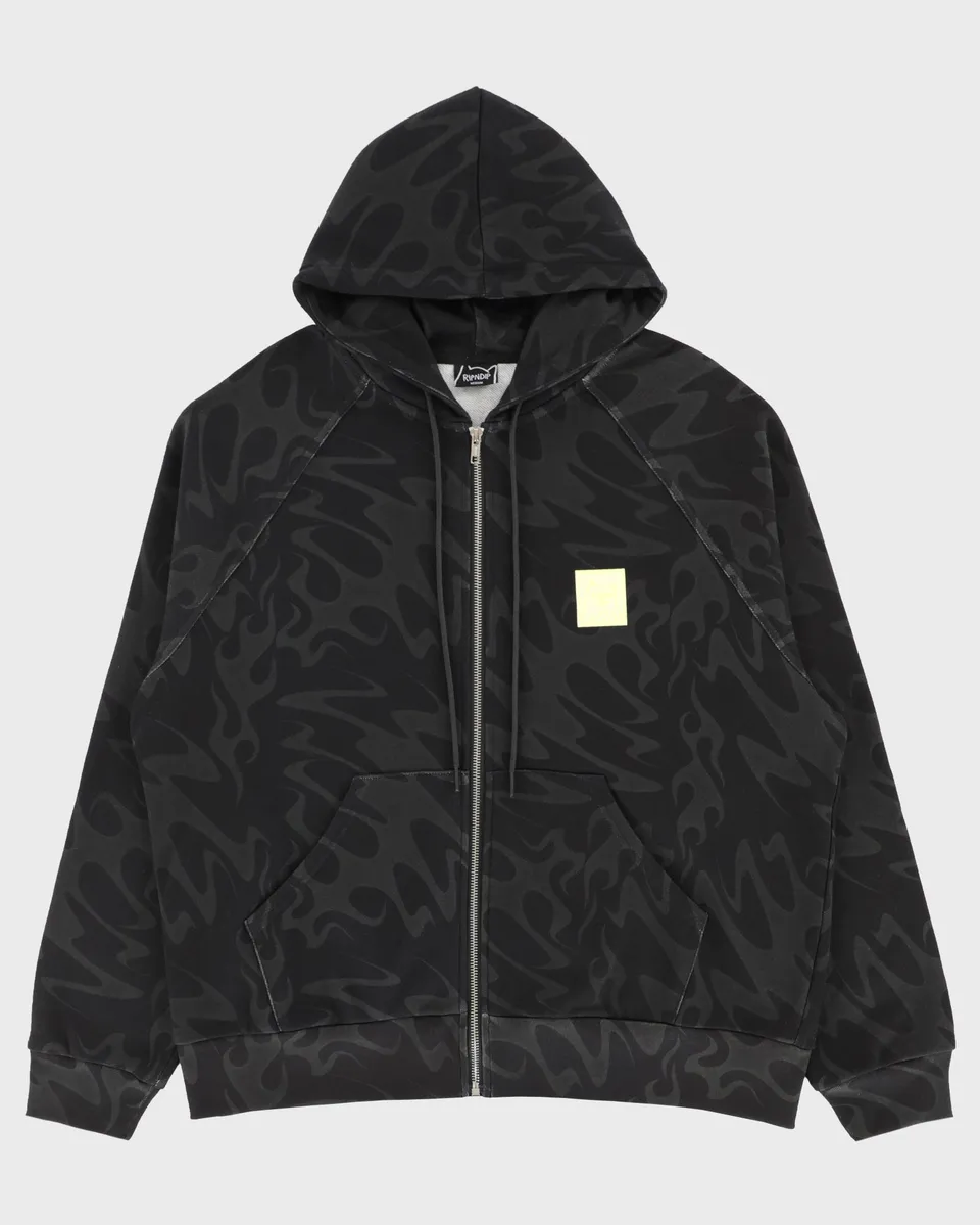 lakai-x-ripndip-flame-zipper-hoodie-dark-grey-kapuzenjacke image 1