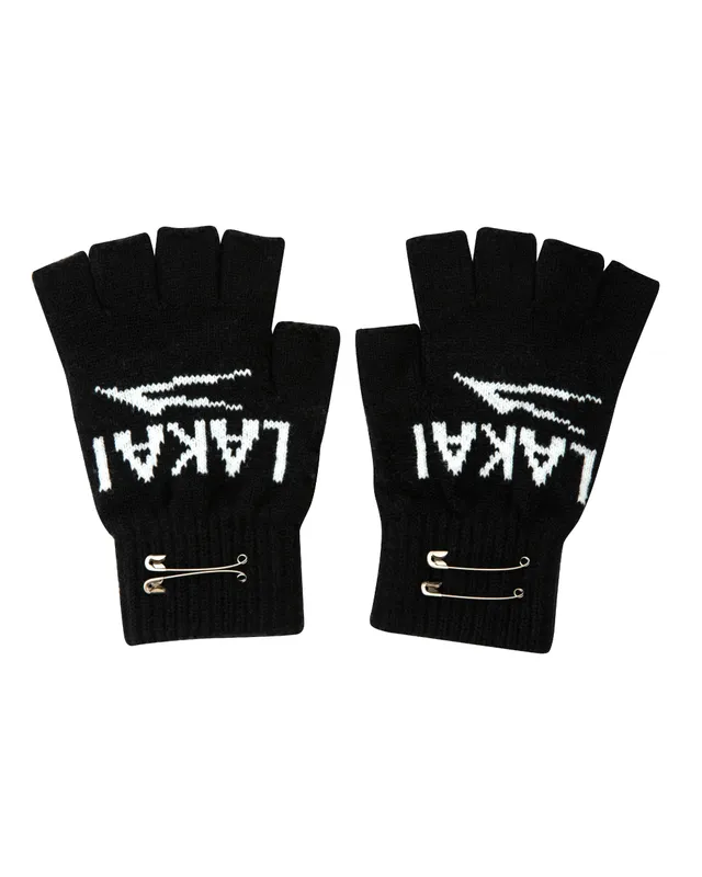 lakai-fingerless-jacquard-gloves-black-handschuhe image 1
