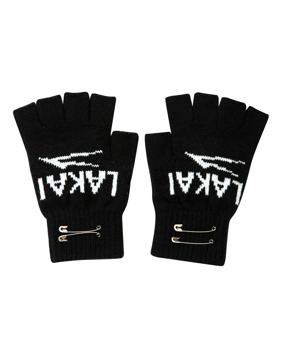 lakai-fingerless-jacquard-gloves-black-handschuhe image 1
