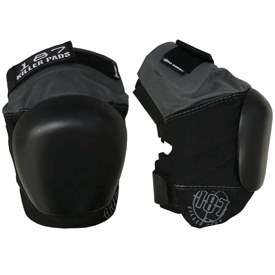 187-killer-pads-pro-derby-knee-pad-schwarz-grau image 1