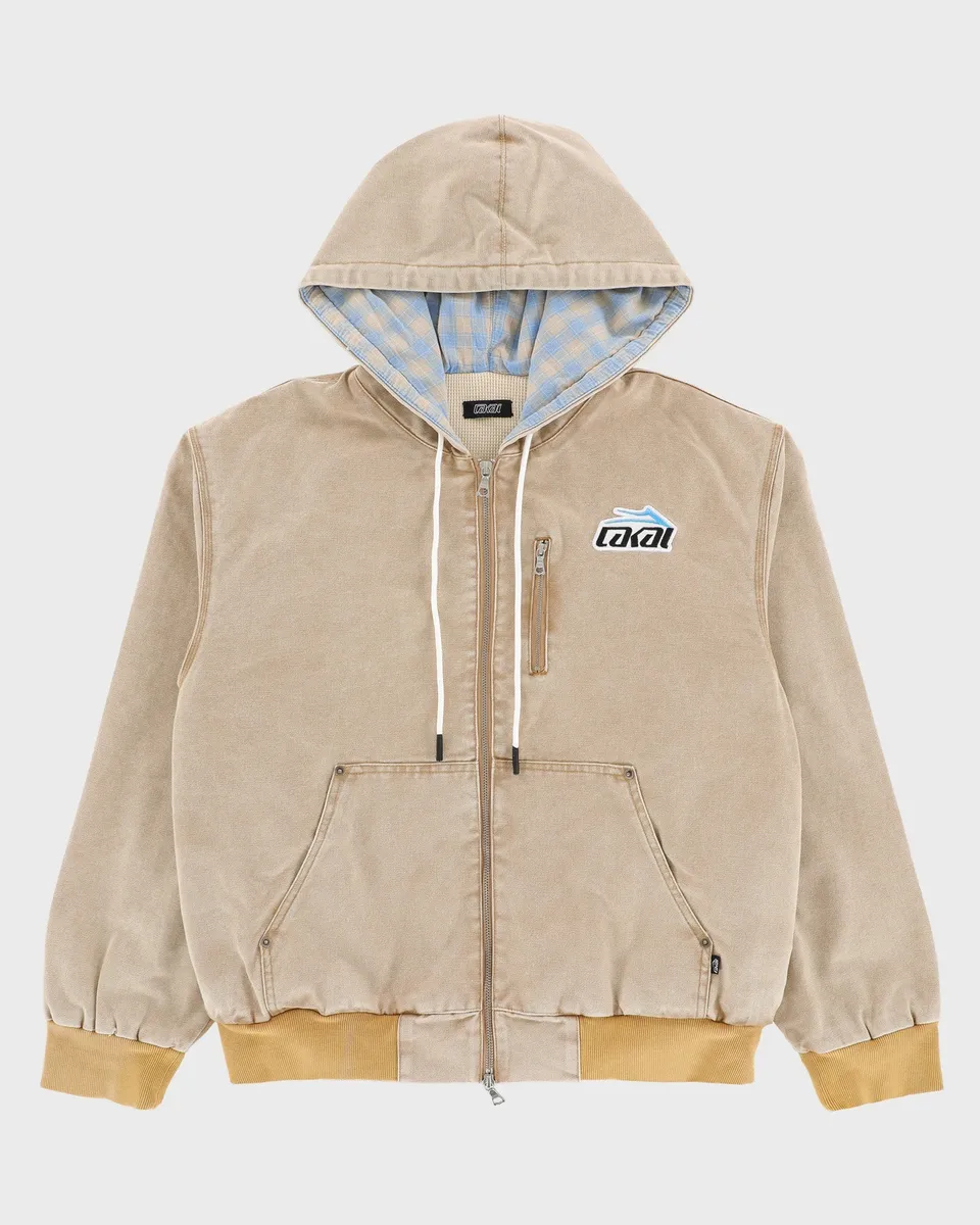 lakai-manchester-thermal-canvas-zip-up-jacke-khaki image 1