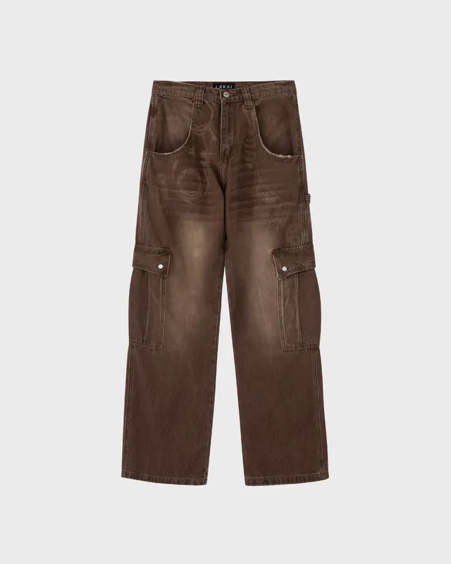 lakai-wide-leg-ghost-cargo-pants-hose-brown image 1