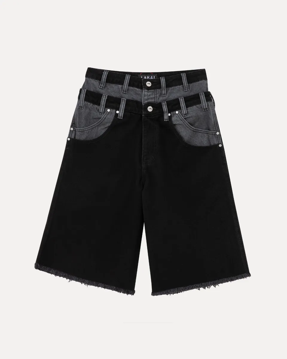 lakai-double-waisted-jumbo-jorts-black-grey image 1