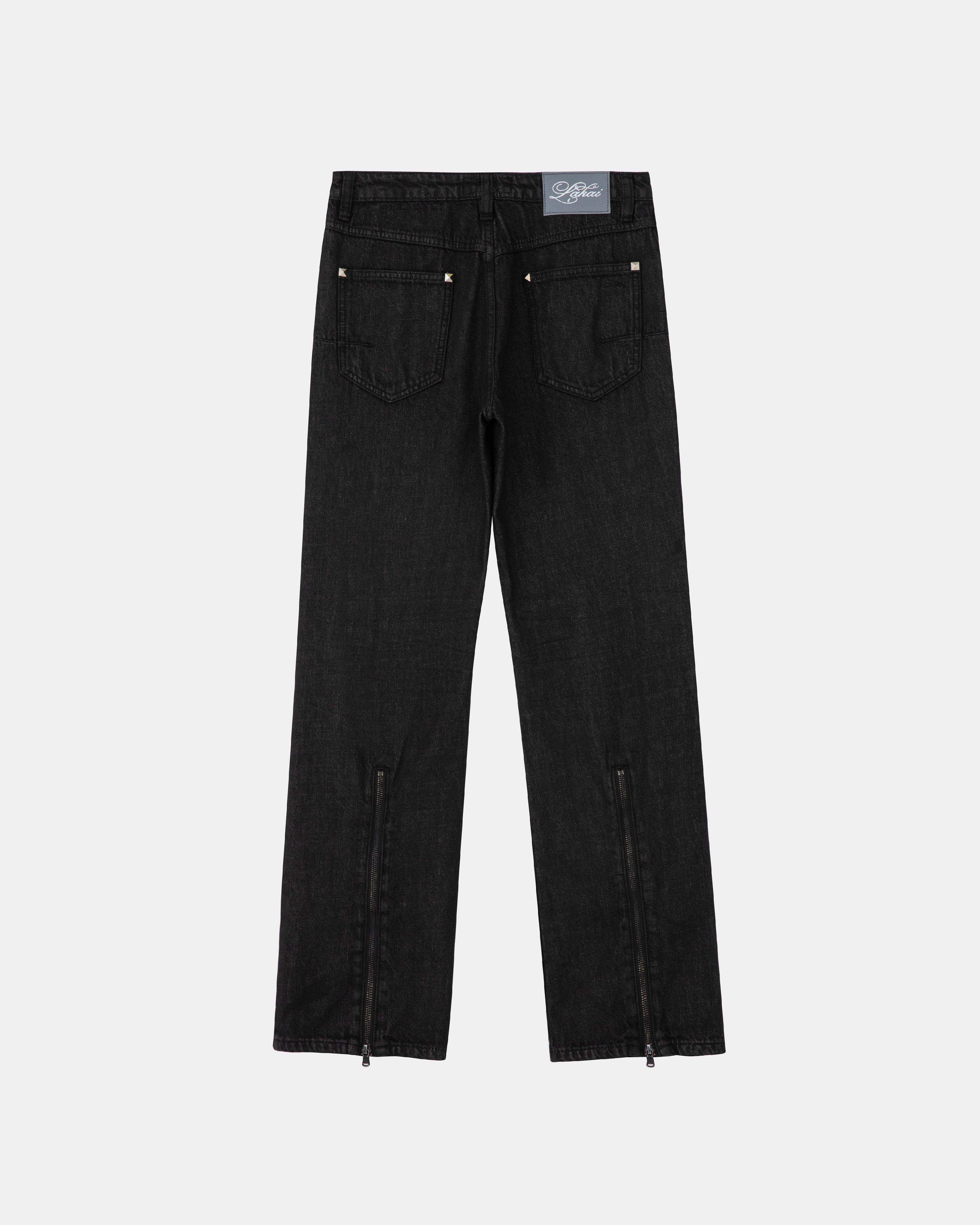 lakai-waxed-bootcut-denim-schwarz image 1