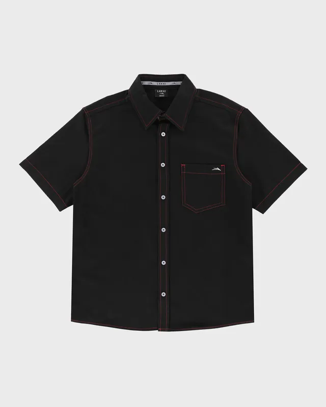 lakai-heavyweight-button-up-shirt-black-hemd image 1