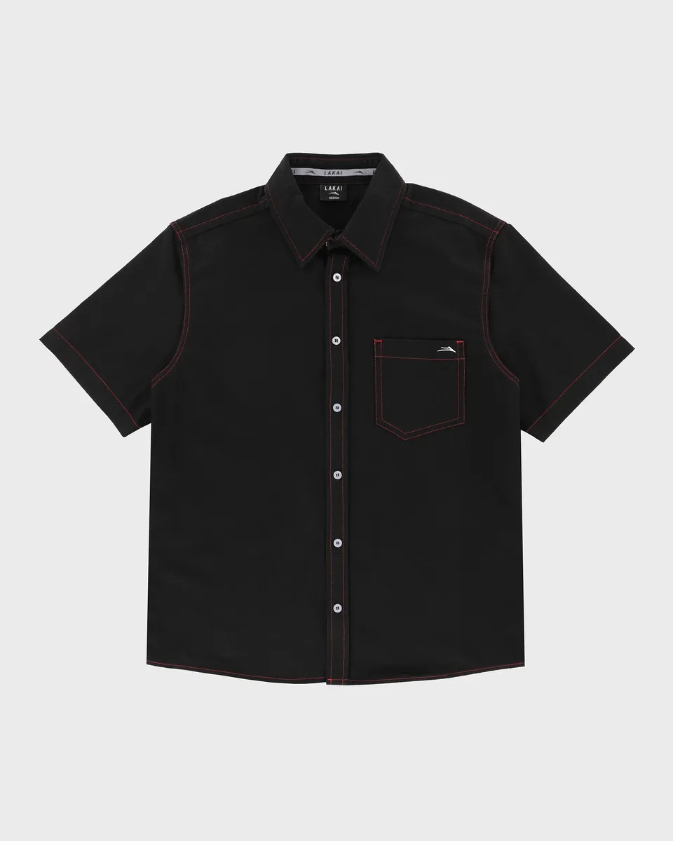 lakai-heavyweight-button-up-shirt-black-hemd image 1