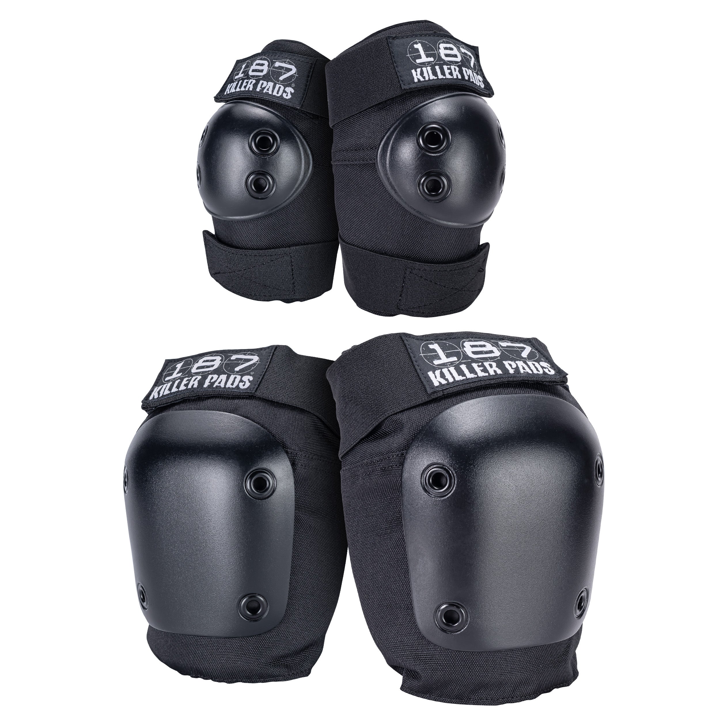187-killer-pads-knee-elbow-pad-combo-pack-schwarz-knie-und-ellenbogenschoner-set image 1