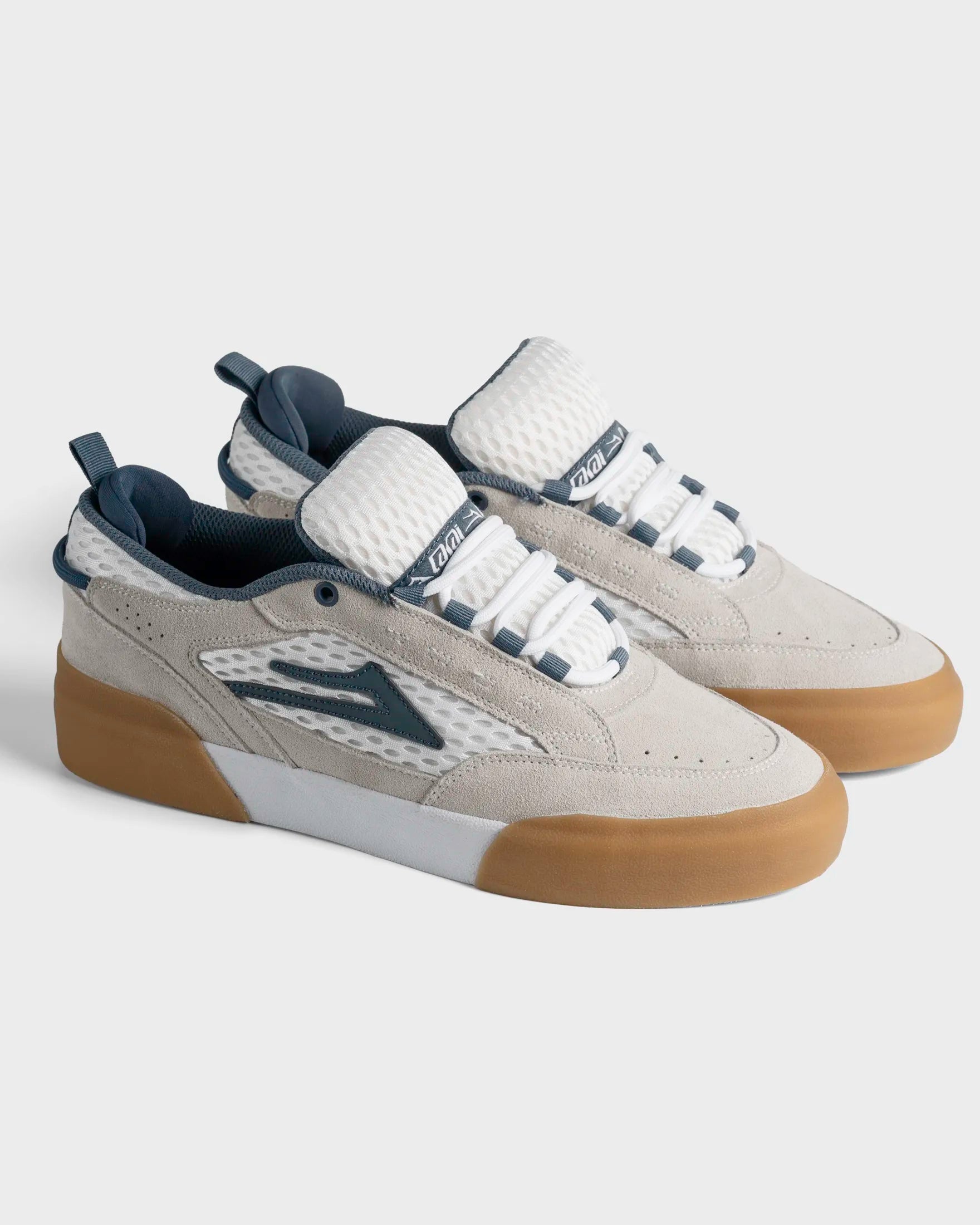 lakai-aran-skateschuh-white-suede-blue-gum image 2