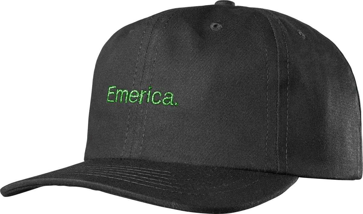 emerica-pure-gold-dad-hat-cap-schwarz-gr-n-snapback image 1