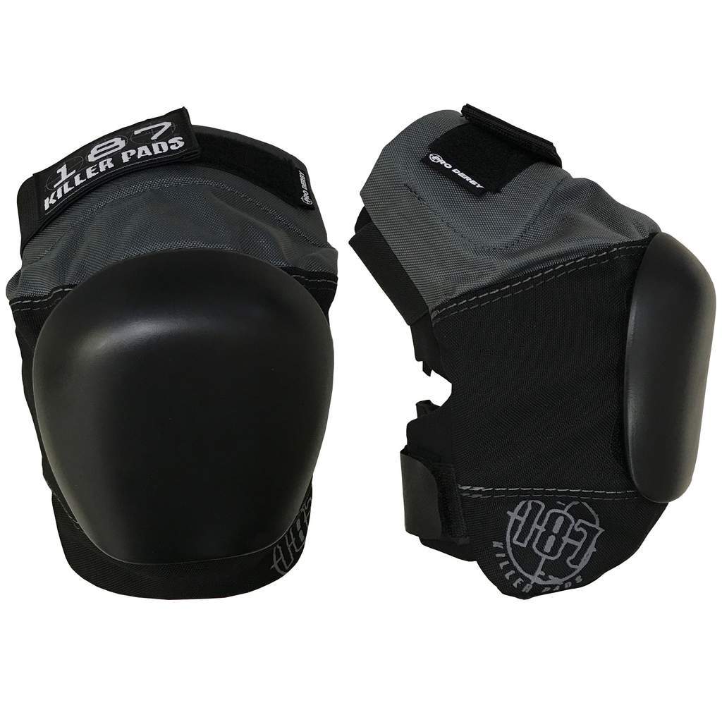 187-killer-pads-pro-derby-knee-pad-schwarz-grau image 1