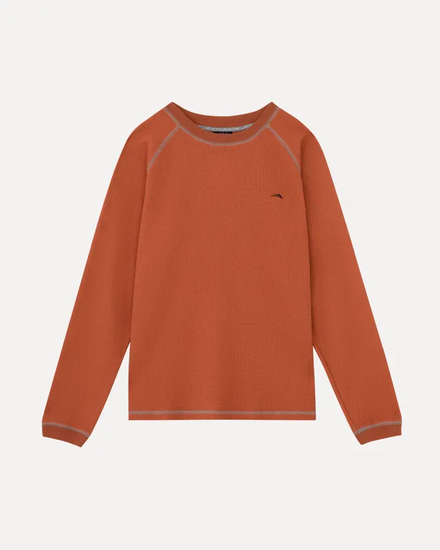 lakai-longsleeve-raglan-waffle-shirt-burnt-orange image 1
