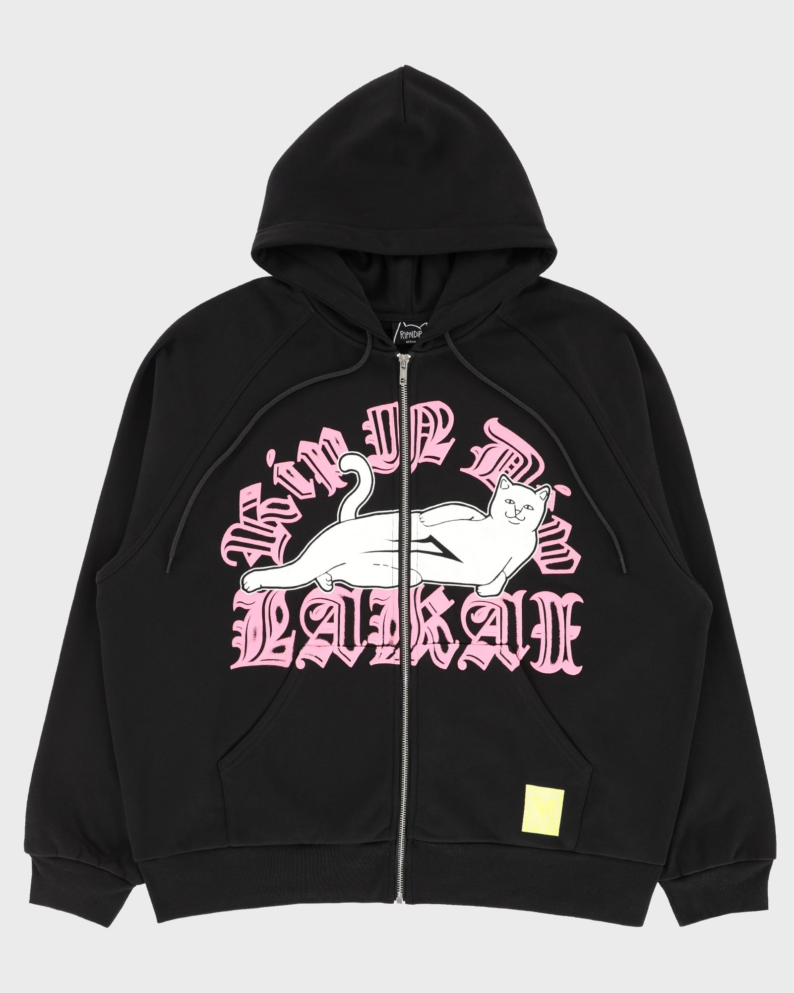 lakai-x-ripndip-zipper-hoodie-black-skate-zip-hoodie image 1