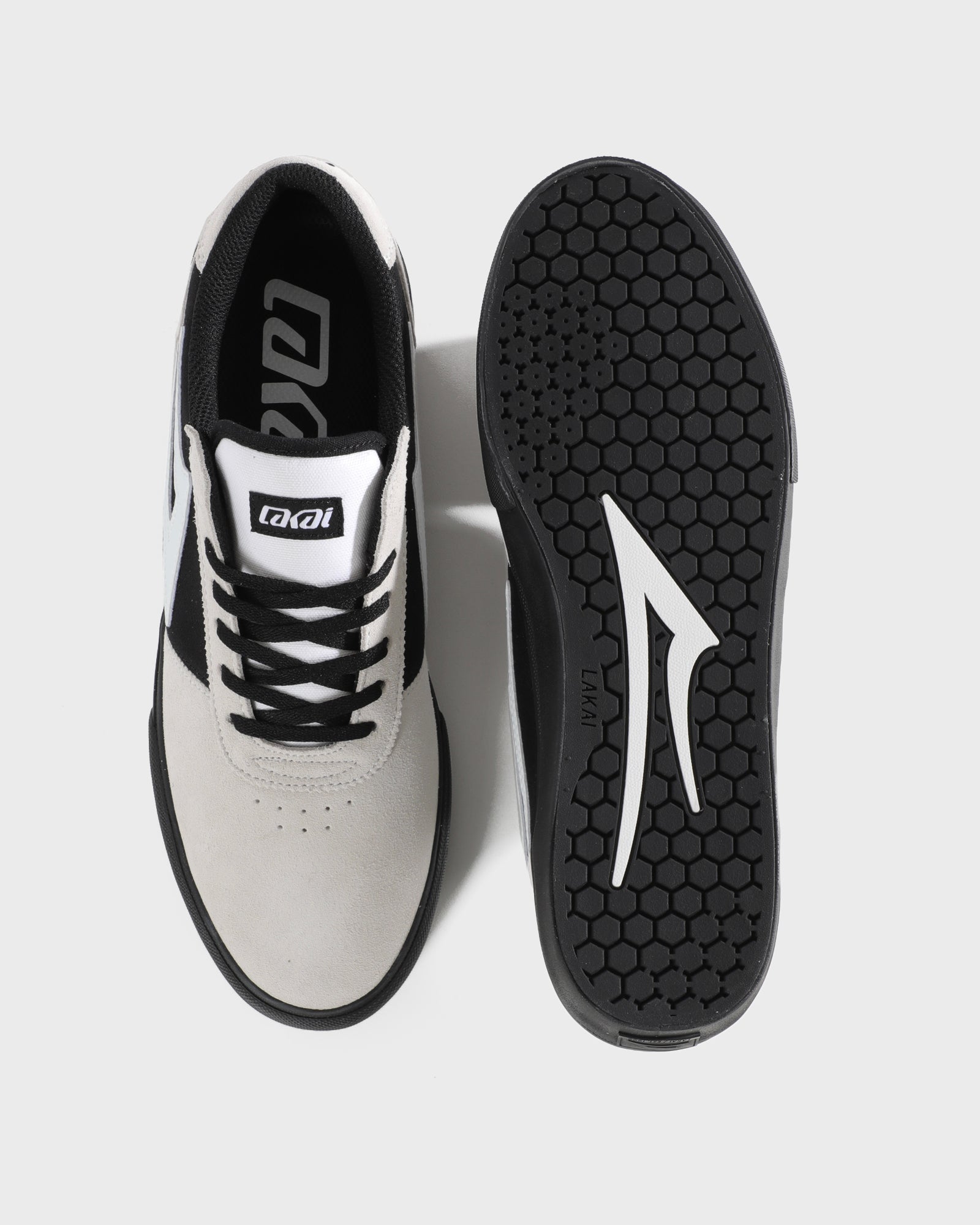 lakai-manchester-skate-schuh-white-suede-black-black image 3