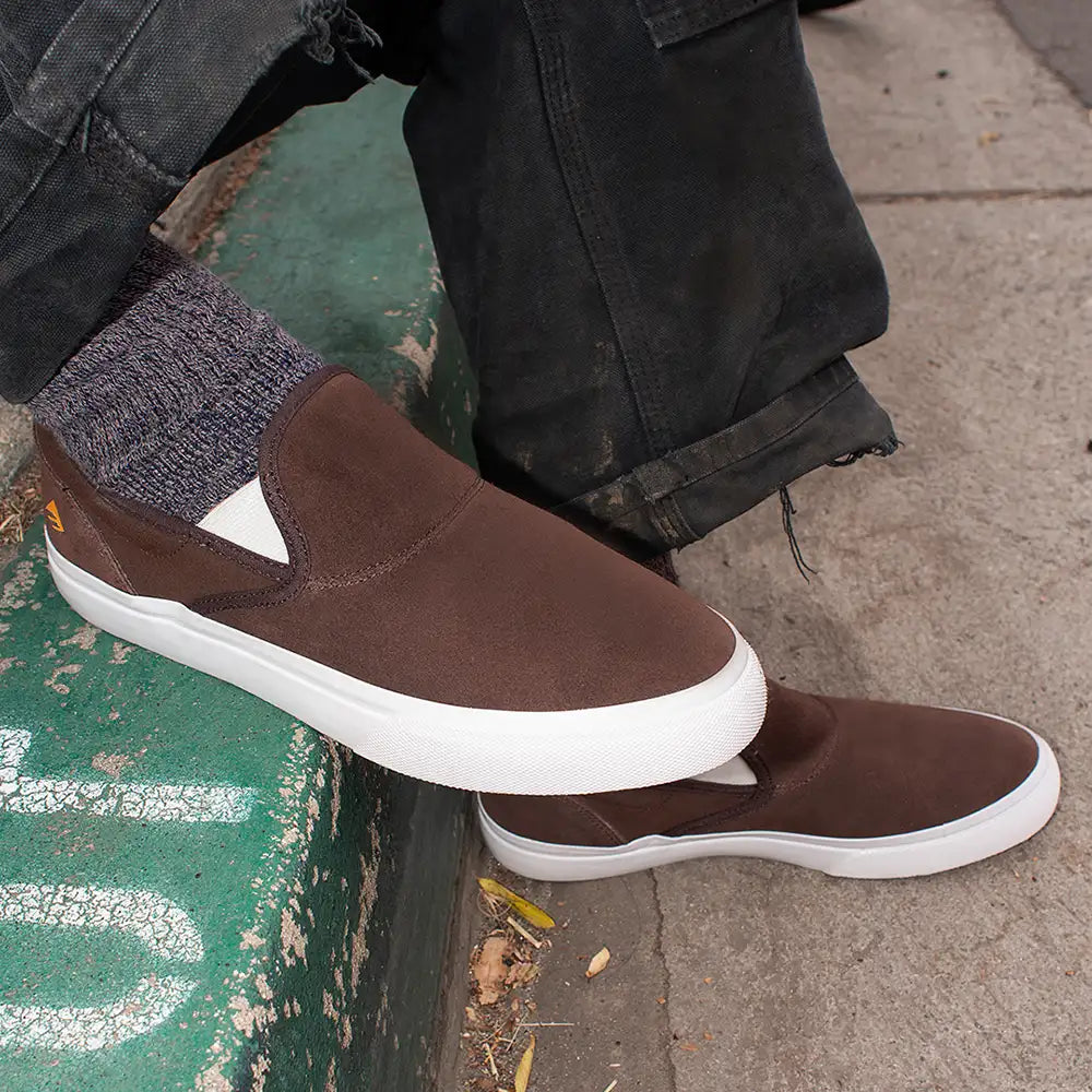 emerica-wino-g6-slip-on-skateschuh-braun-schwarz image 8