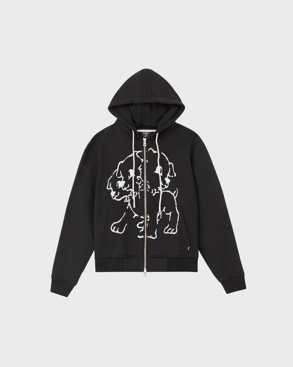 lakai-cerberus-zip-up-hoodie-black-kapuzenjacke image 1