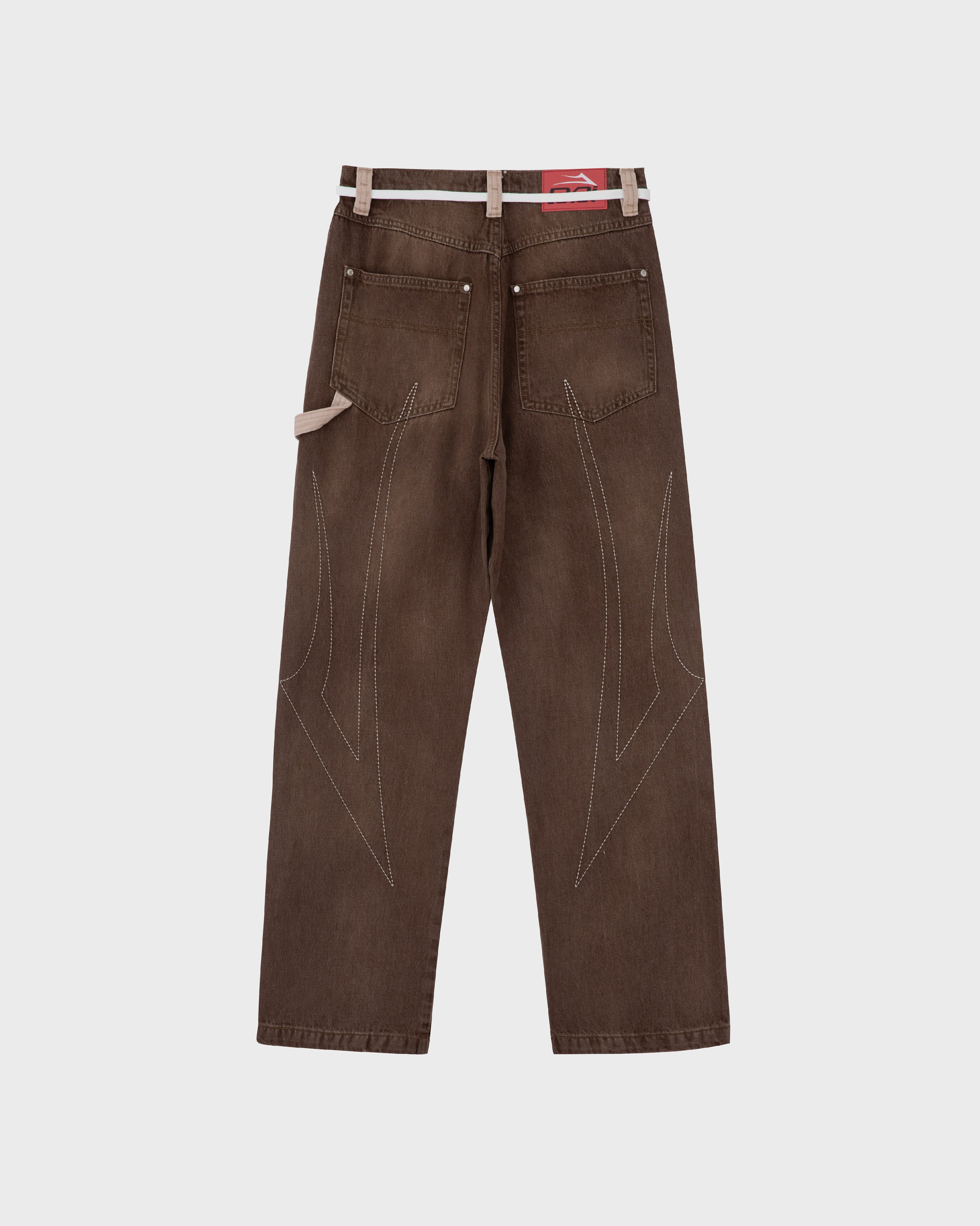 lakai-wide-leg-double-knee-pant-washed-brown-skate-hose image 2