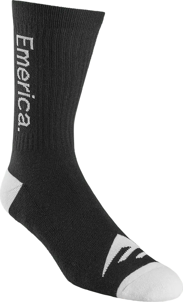 emerica-pure-crew-sock-schwarz-wei image 1