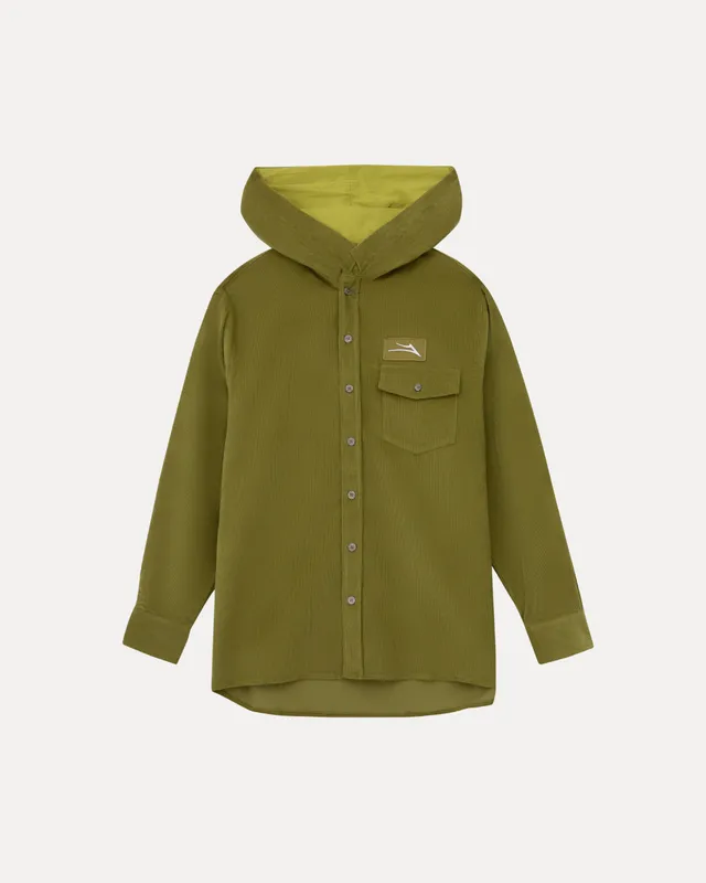 lakai-hooded-corduroy-button-up-shirt-cypress-cordhemd image 1