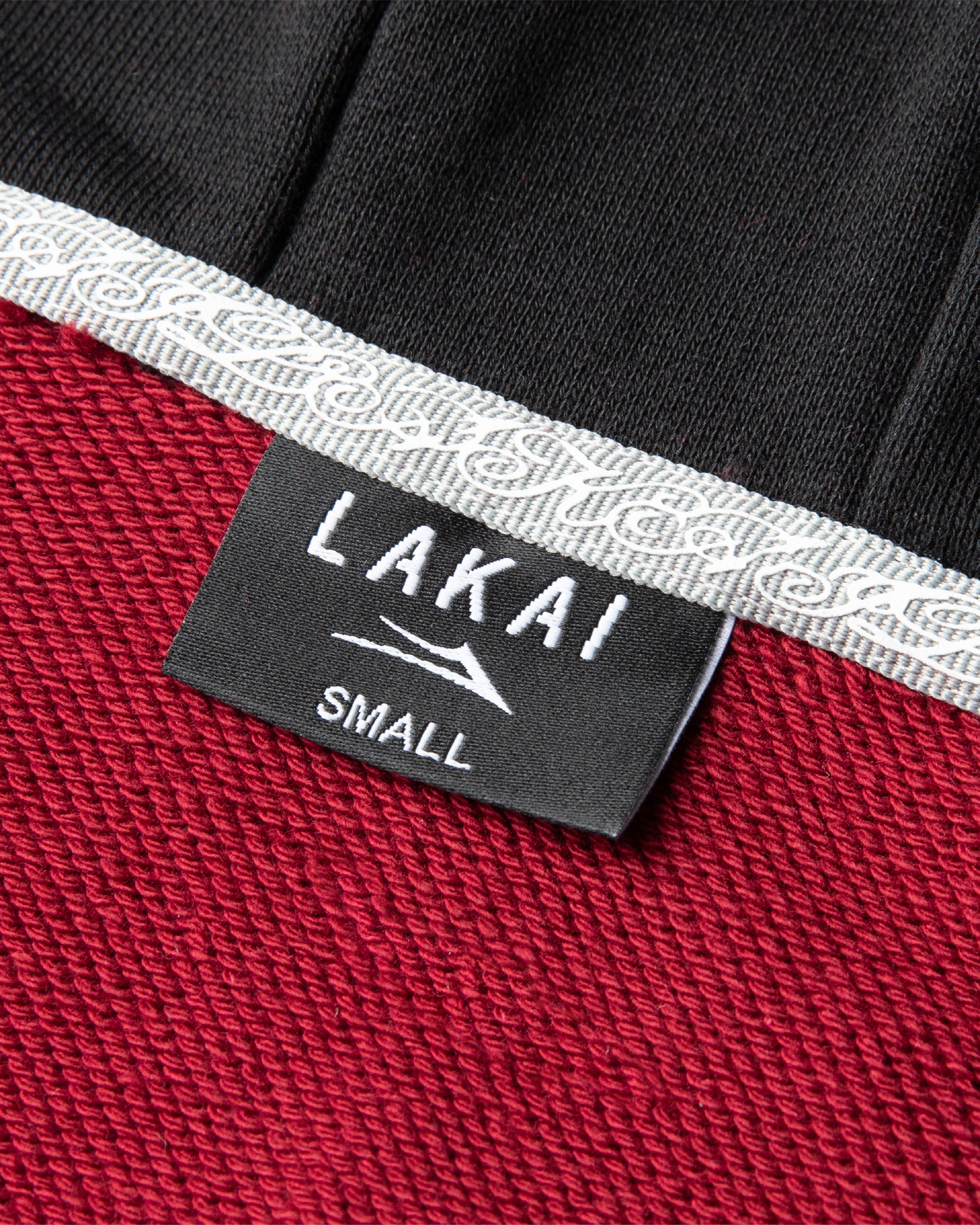 lakai-two-tone-zip-up-hoodie-red-dahlia-pirate-black image 3