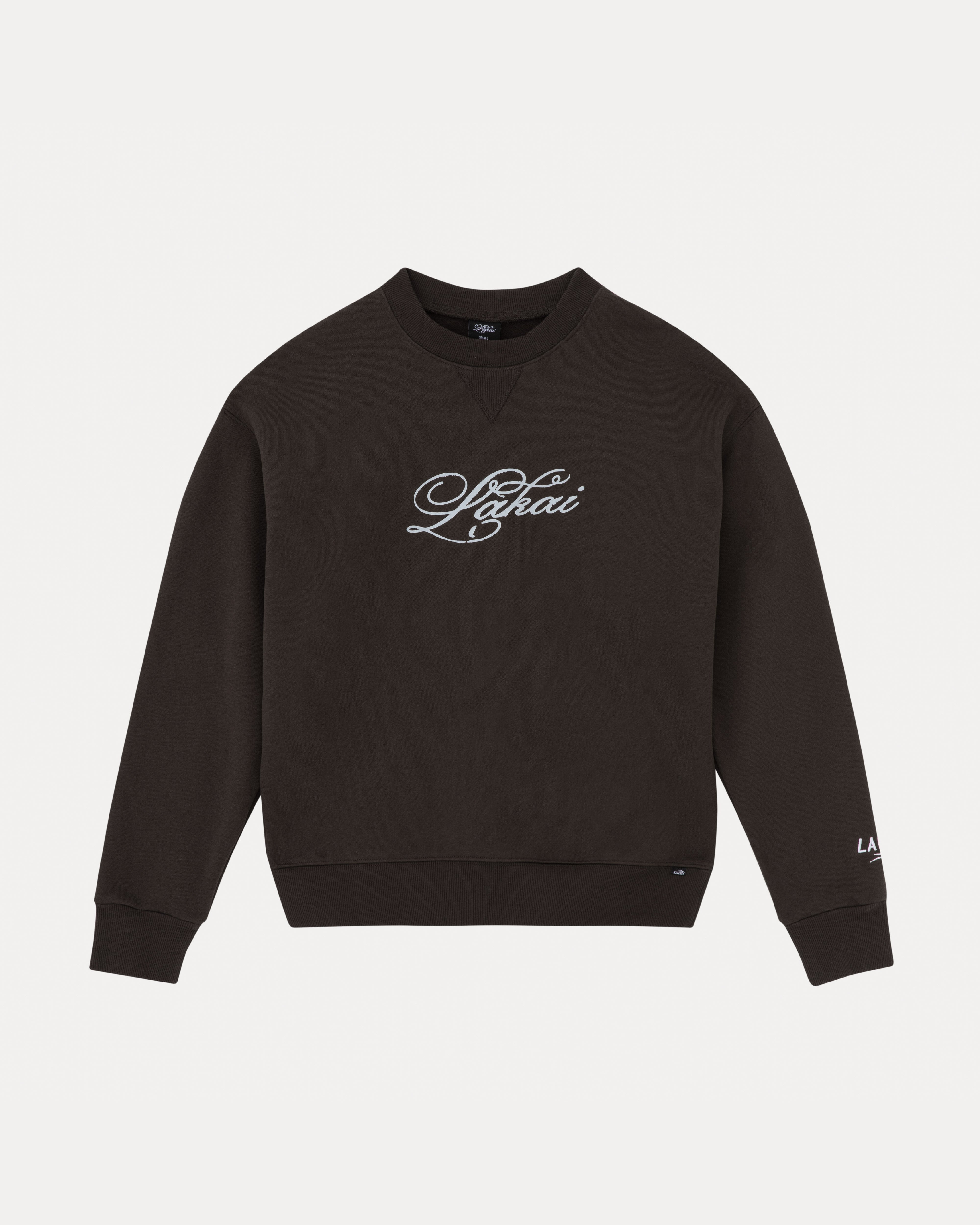lakai-classic-crewneck-sweater-dunkelbraun-pullover image 1