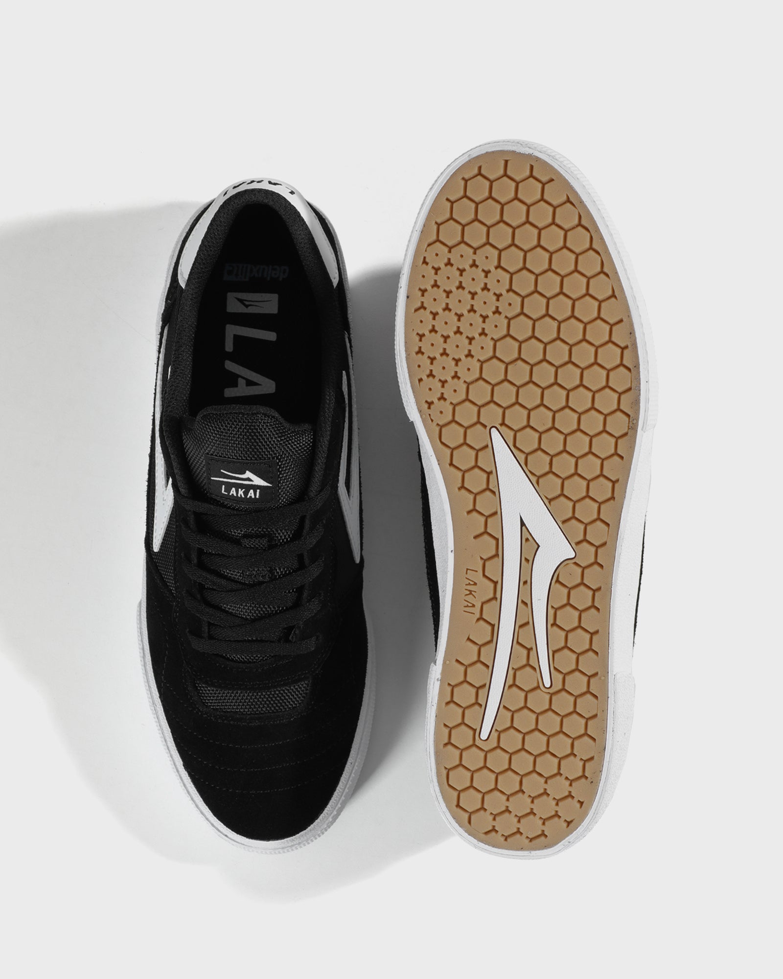 lakai-cambridge-black-white-suede-skateboard-schuh image 3