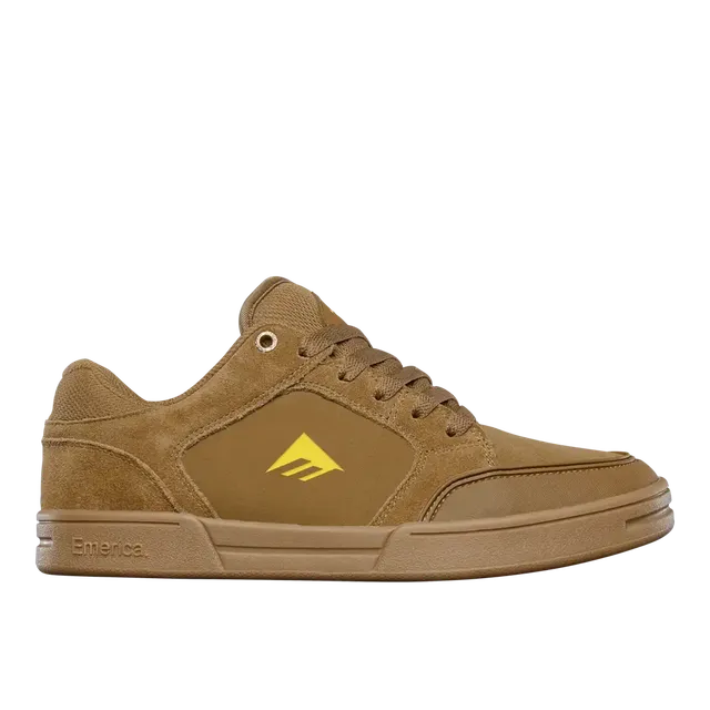 emerica-heritic-skateschuh-braun-gum-mit-tpr-zehenkappe-und-cupsole image 1