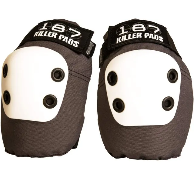 187-killer-pads-slim-ellbogenschoner-grey-white-caps image 1