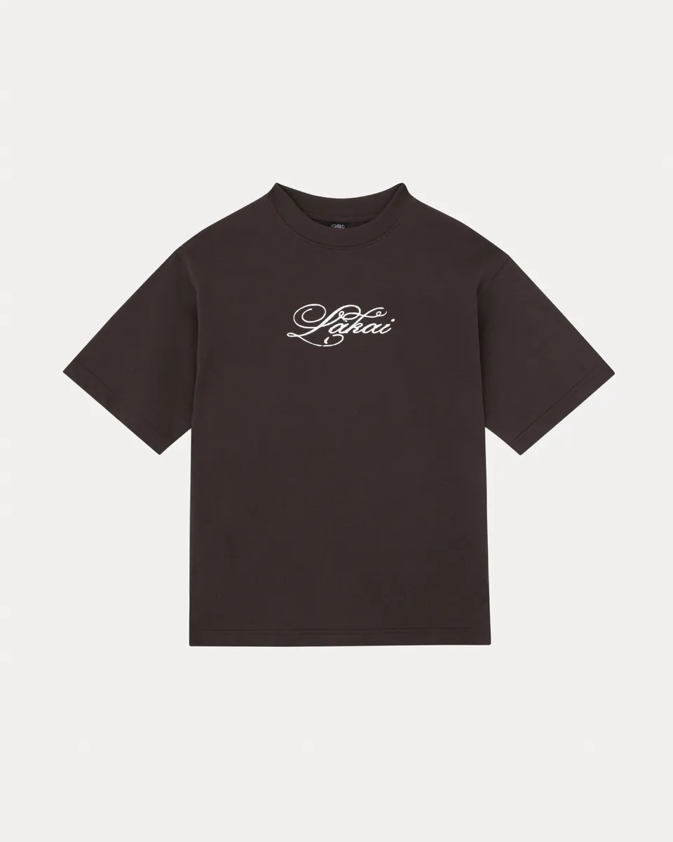 lakai-oversized-signature-t-shirt-dark-brown image 1