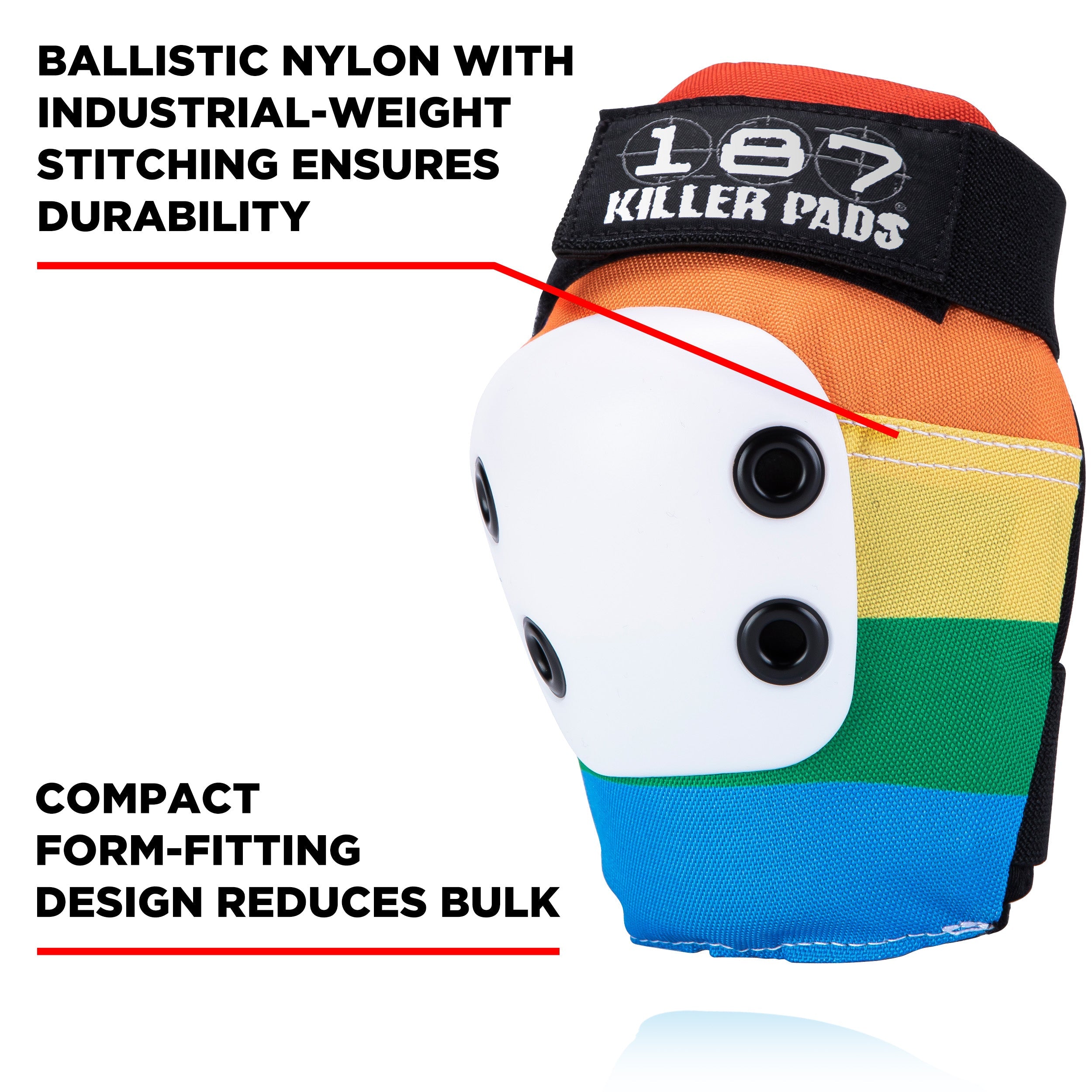187-killer-pads-slim-ellbogenschoner-rainbow image 2