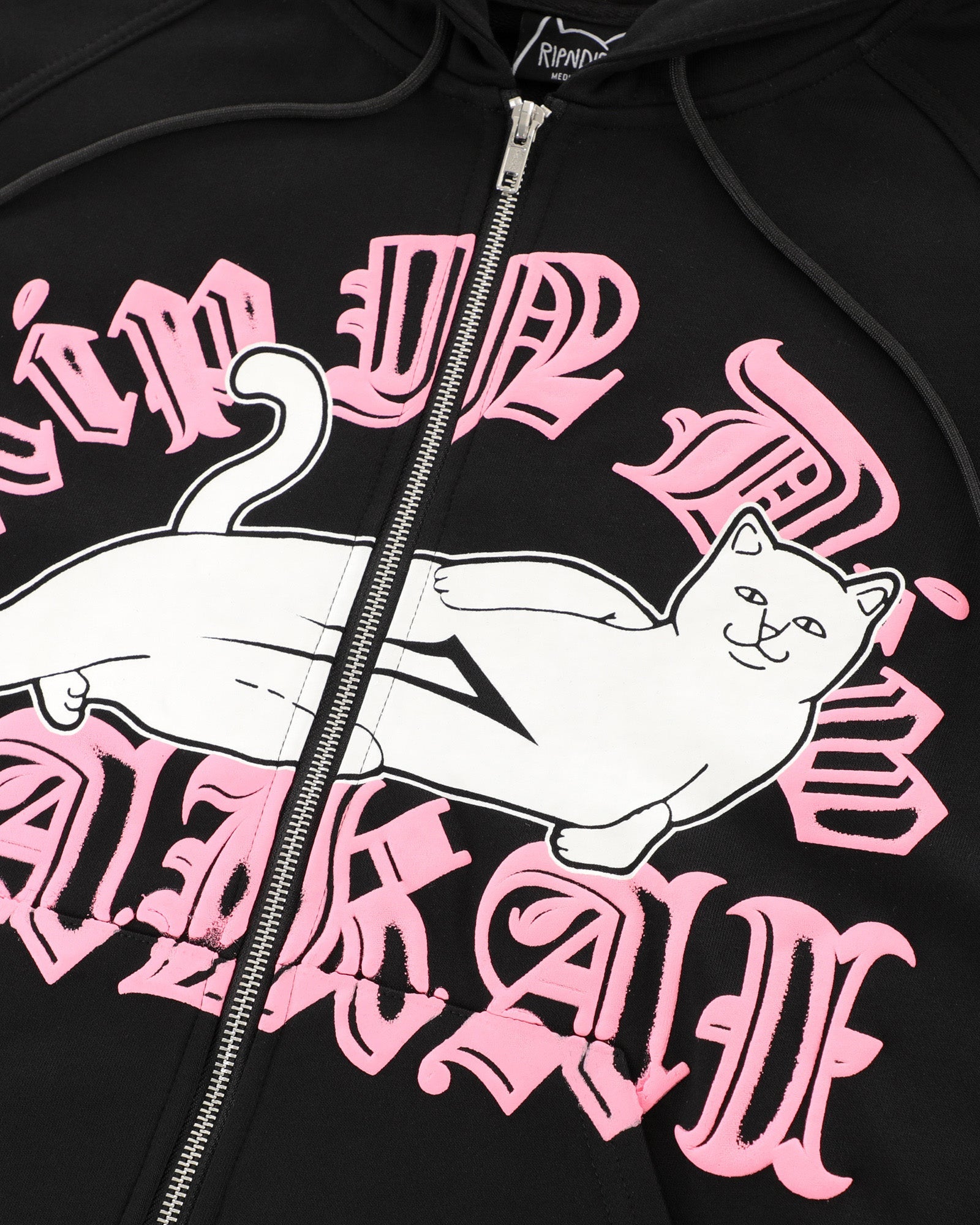 lakai-x-ripndip-zipper-hoodie-black-skate-zip-hoodie image 2