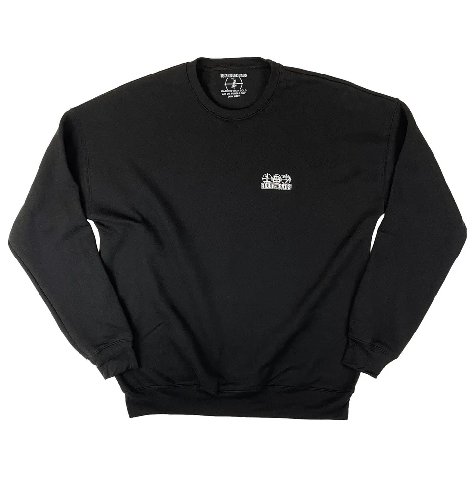 187-killer-pads-embroidered-block-crew-sweatshirt-black image 1