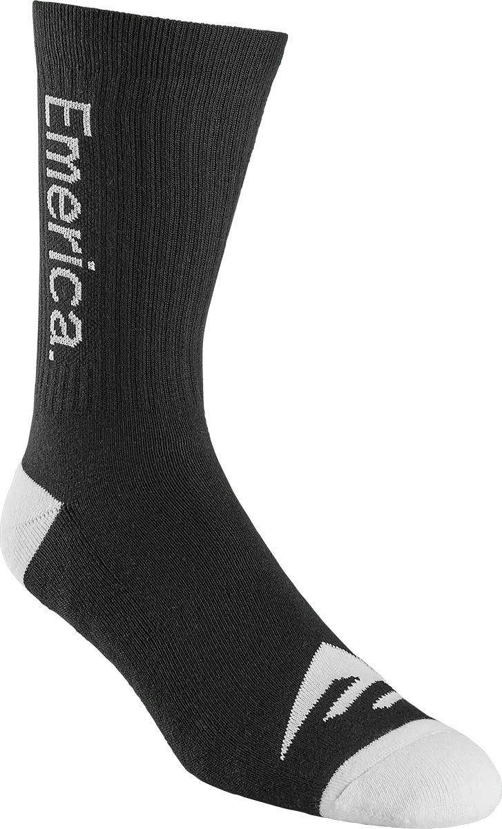 emerica-pure-crew-sock-schwarz-wei image 1