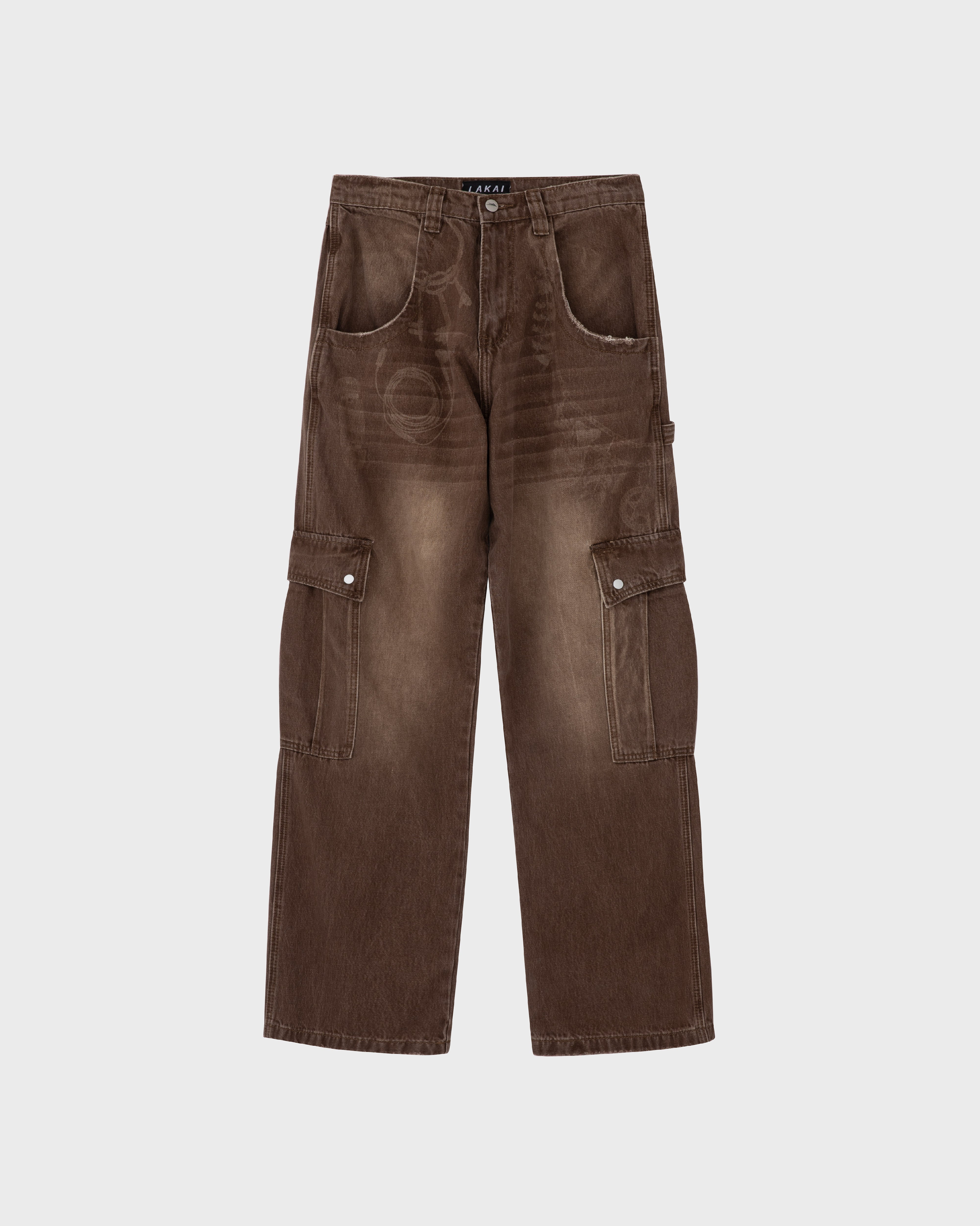 lakai-wide-leg-ghost-cargo-pants-hose-brown image 1