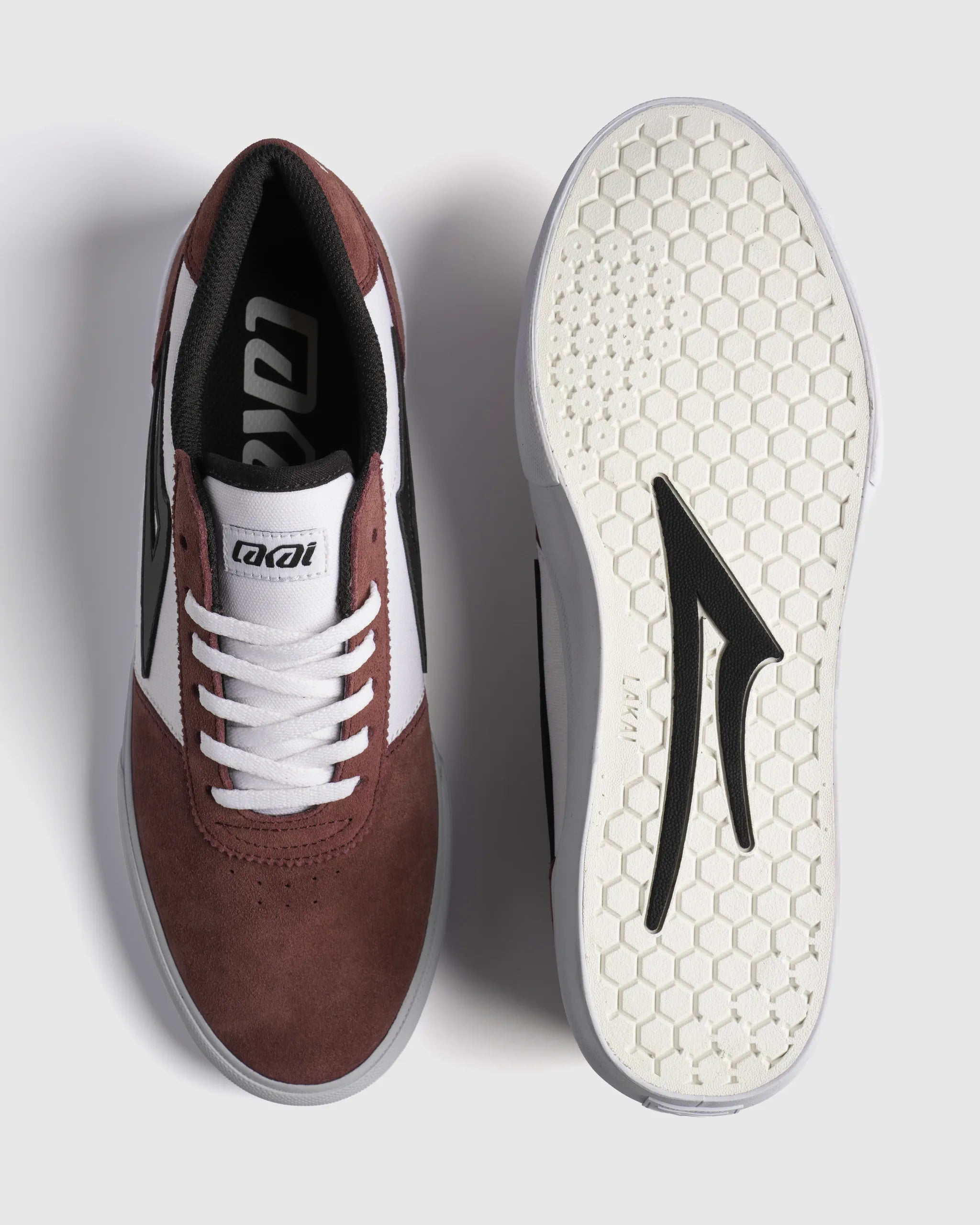 lakai-manchester-skateschuh-dark-rose-white-black image 3
