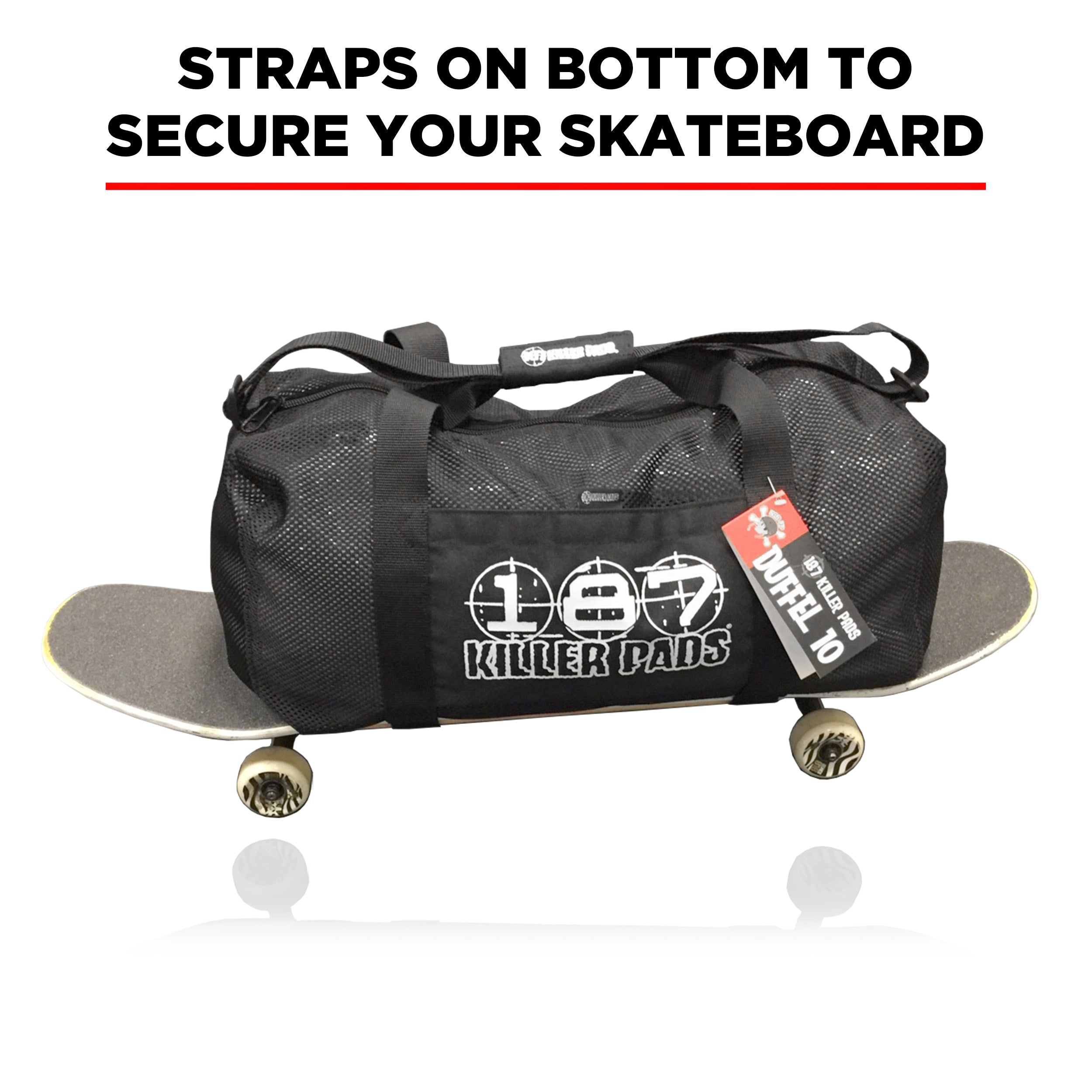 187-killer-pads-mesh-duffel-bag-skate-tasche-mit-board-halterung image 2
