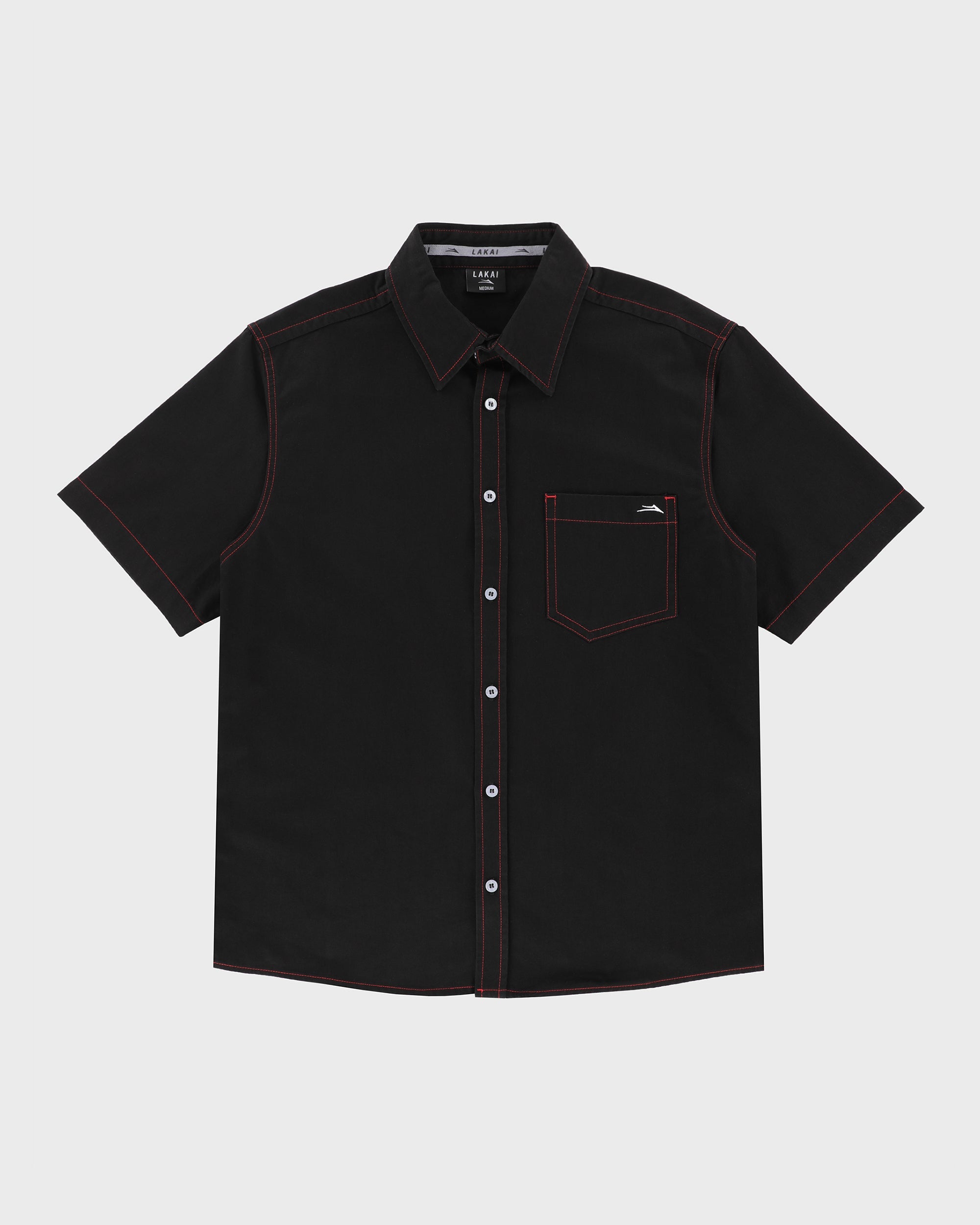lakai-heavyweight-button-up-shirt-black-hemd image 1
