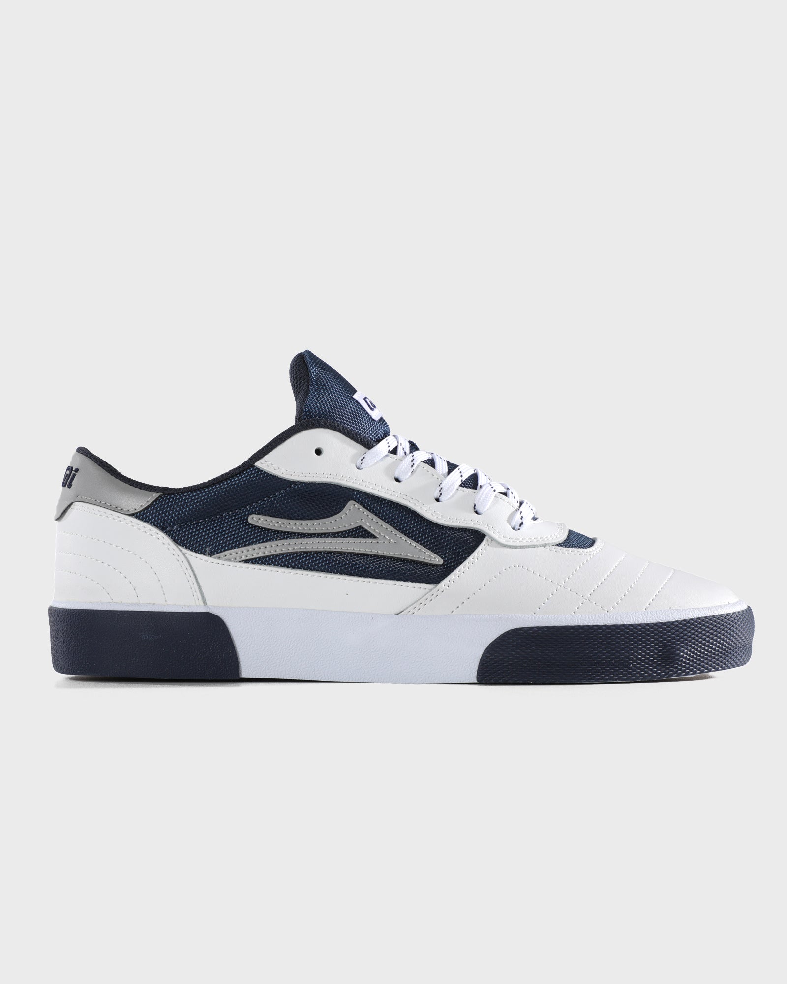 lakai-cambridge-white-leather-navy-reflective image 1