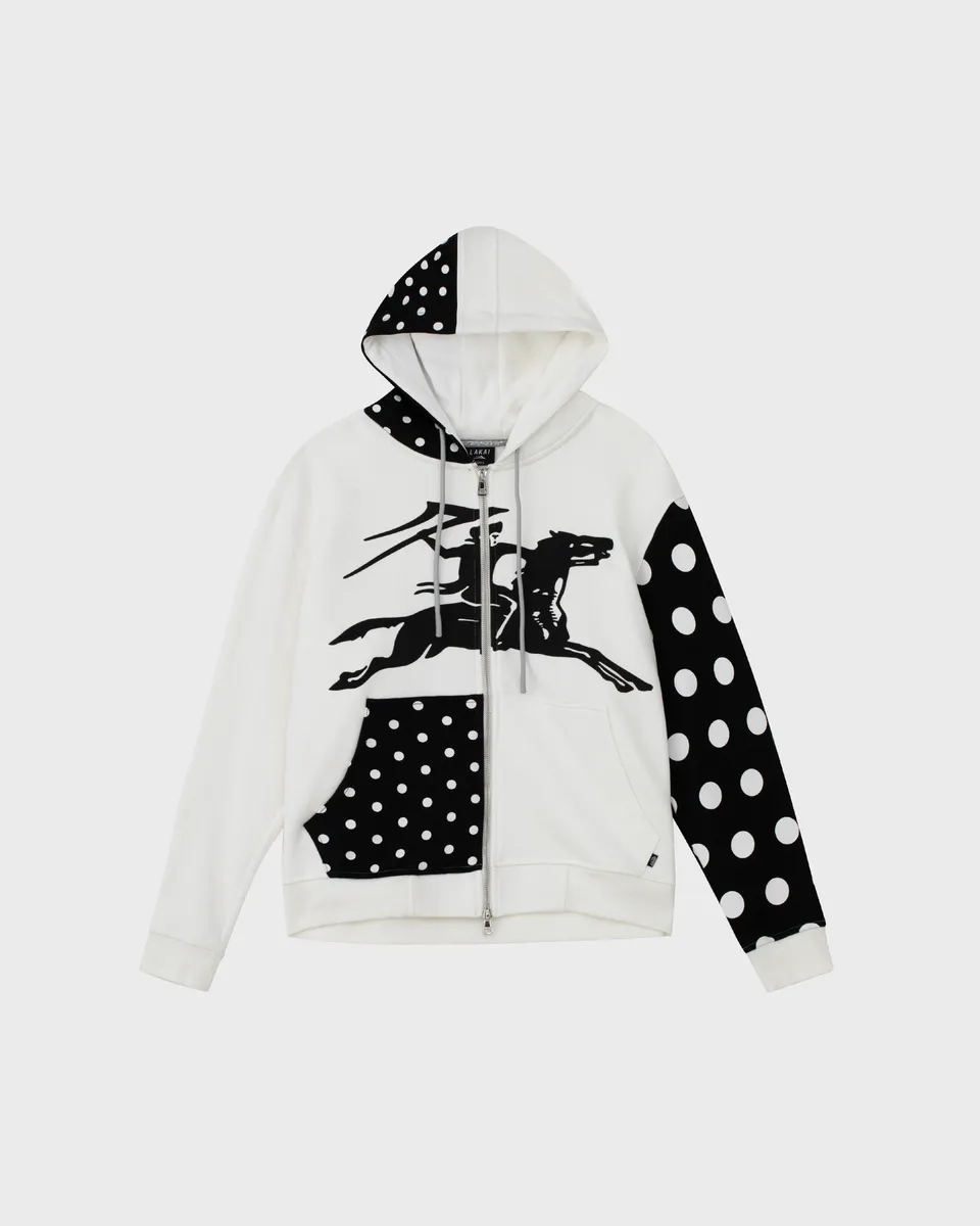 lakai-polka-zip-up-hoodie-white-black image 1