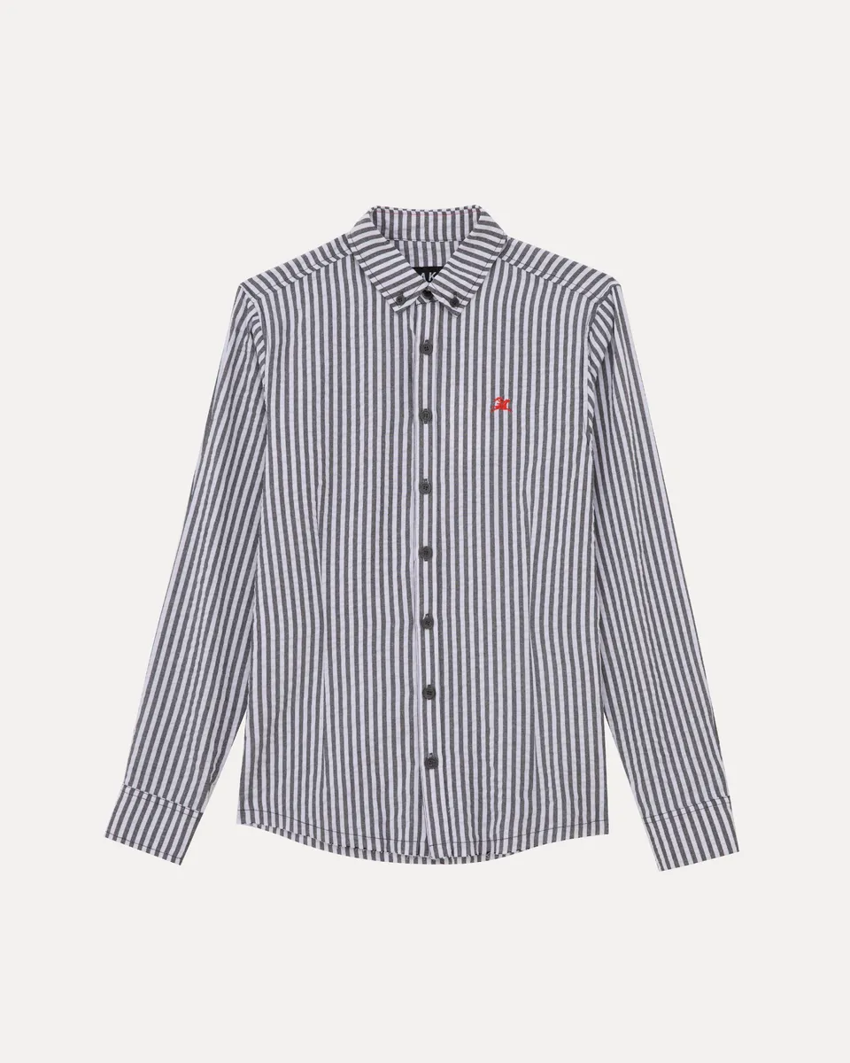 lakai-longsleeve-button-down-hemd-black-white-stripe image 1