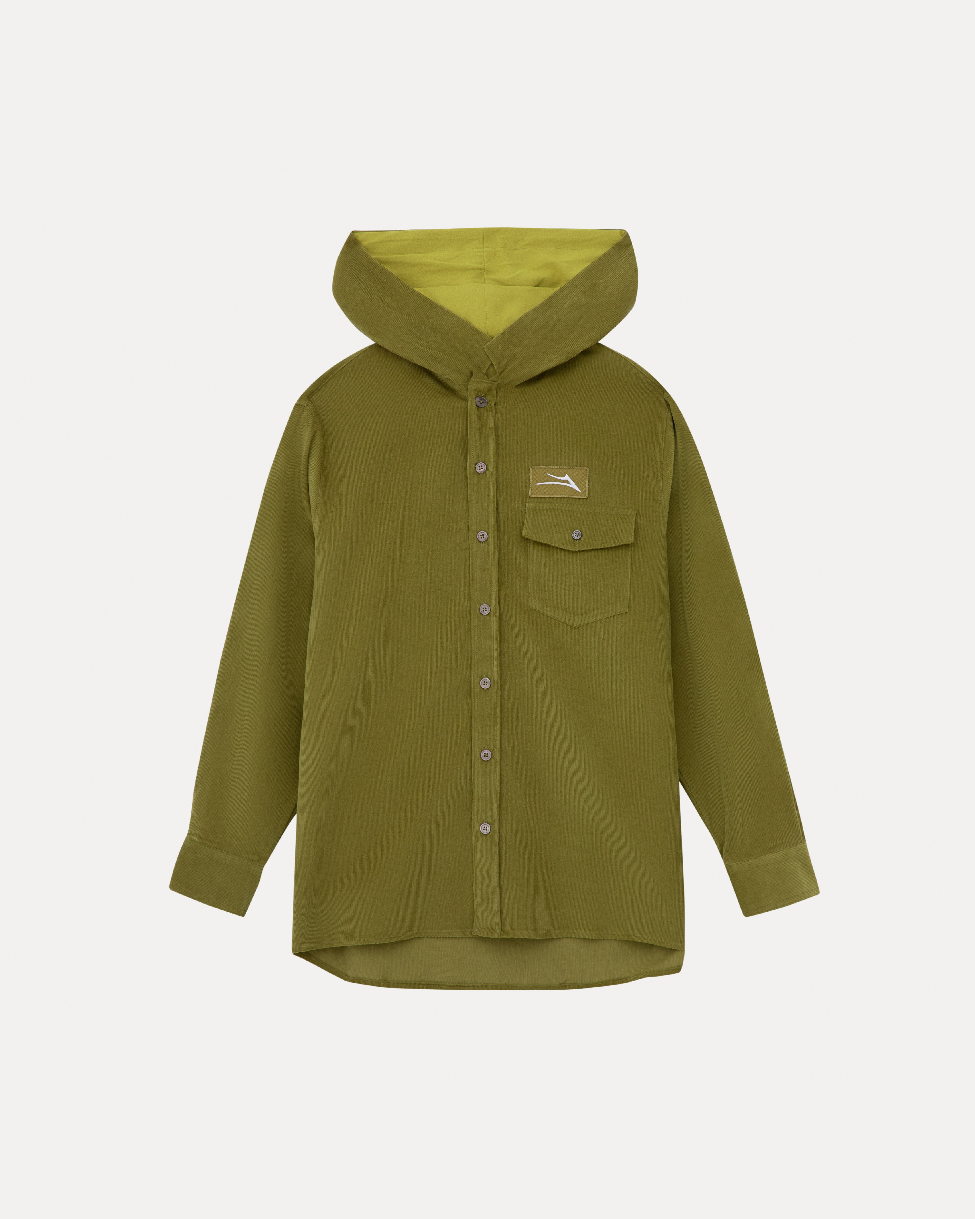 lakai-hooded-corduroy-button-up-shirt-cypress-cordhemd image 1