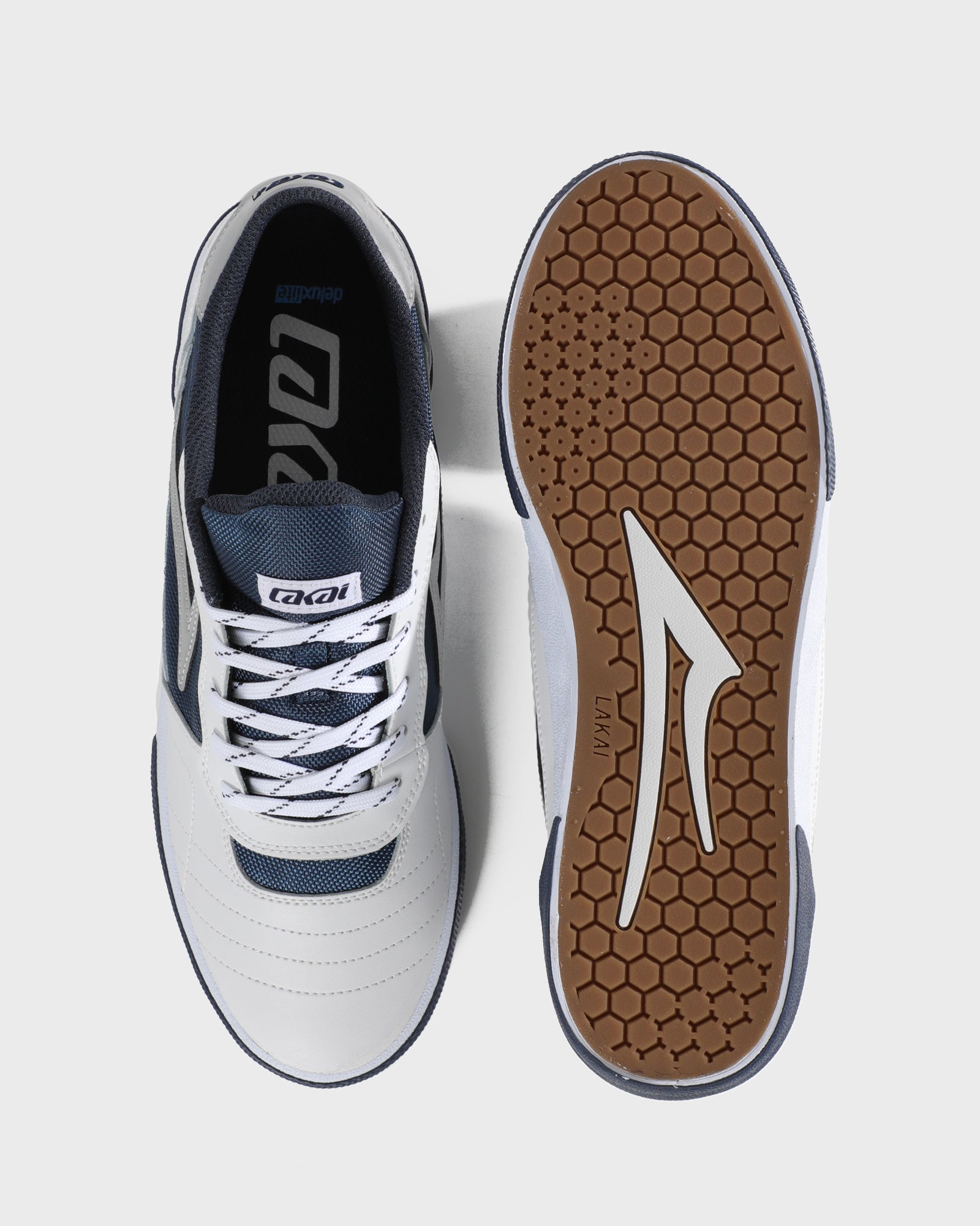 lakai-cambridge-white-leather-navy-reflective image 3