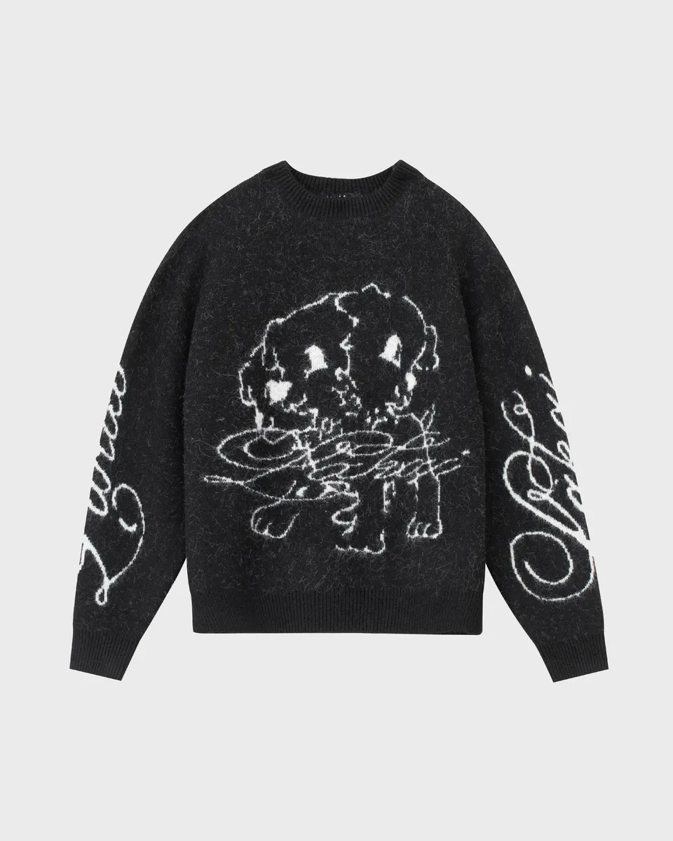 lakai-cerberus-brushed-acrylic-sweater-schwarz-pullover image 1