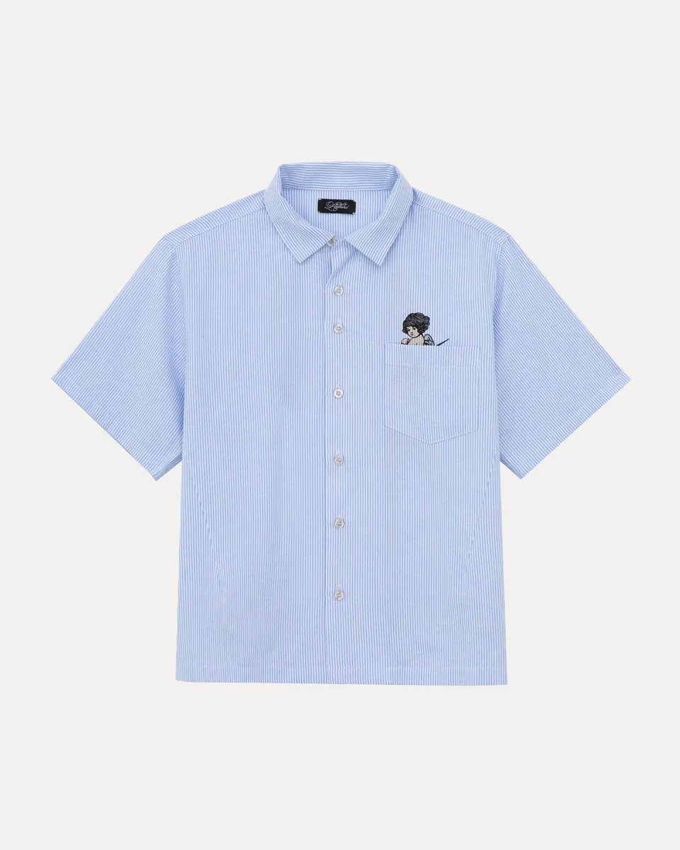 lakai-camp-collar-button-up-hemd-white-and-blue-stripe image 1