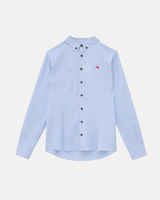 lakai-longsleeve-button-down-white-blue-stripe-hemd image 1