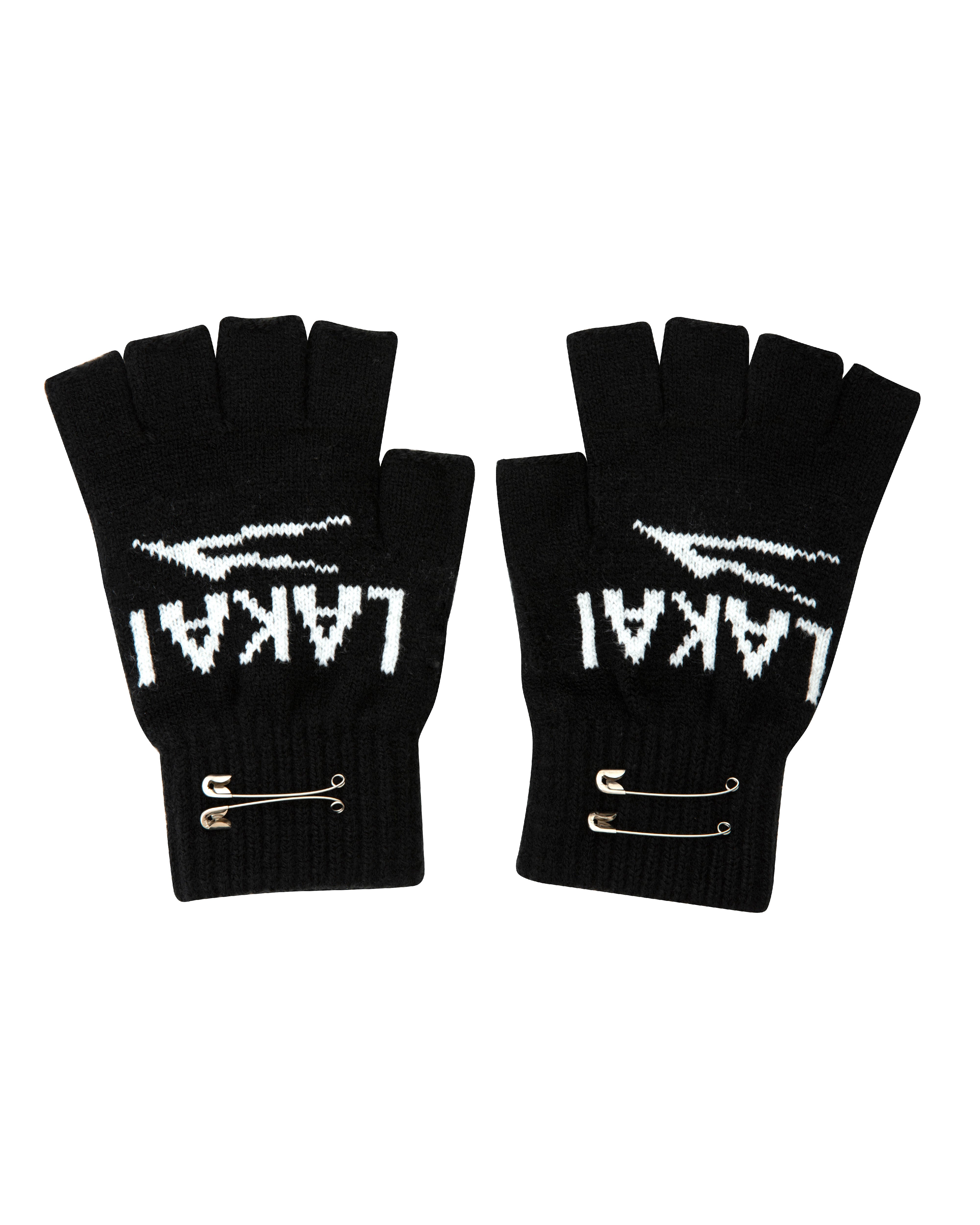 lakai-fingerless-jacquard-gloves-black-handschuhe image 1