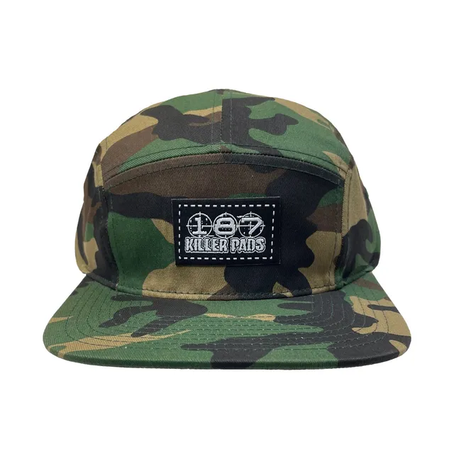 187-killer-pads-block-5-panel-flat-cap-cap-camo image 1