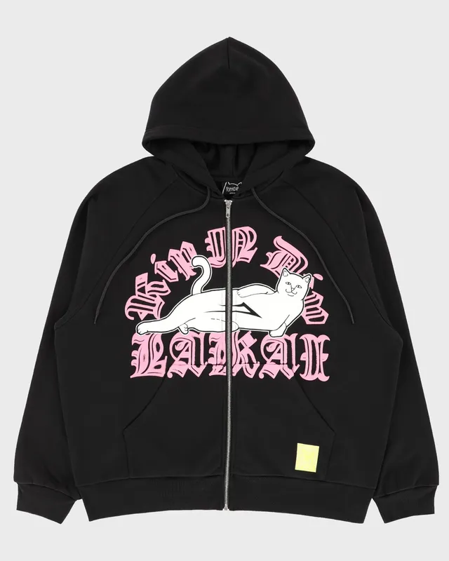 lakai-x-ripndip-zipper-hoodie-black-skate-zip-hoodie image 1